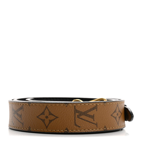 Reverse Monogram Bandouliere Shoulder Strap XL Black