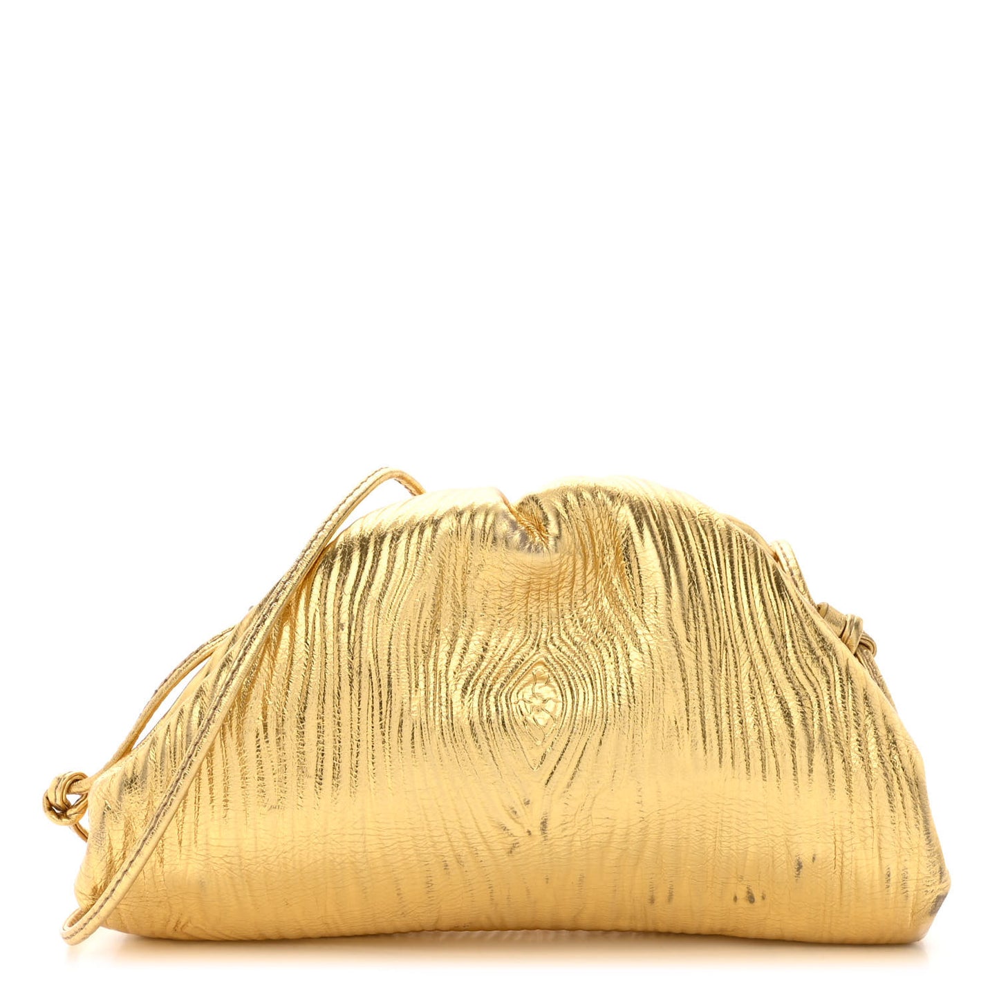 Metallic Bark Calfskin The Mini Pouch Gold