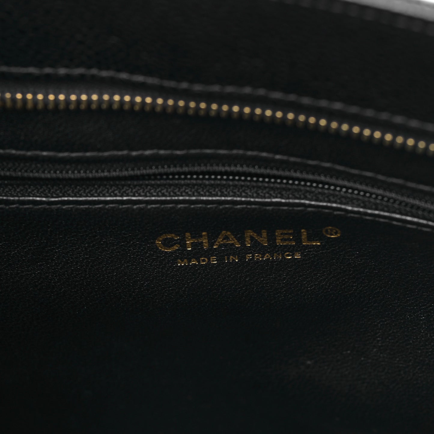 Caviar Quilted Medallion Tote Black