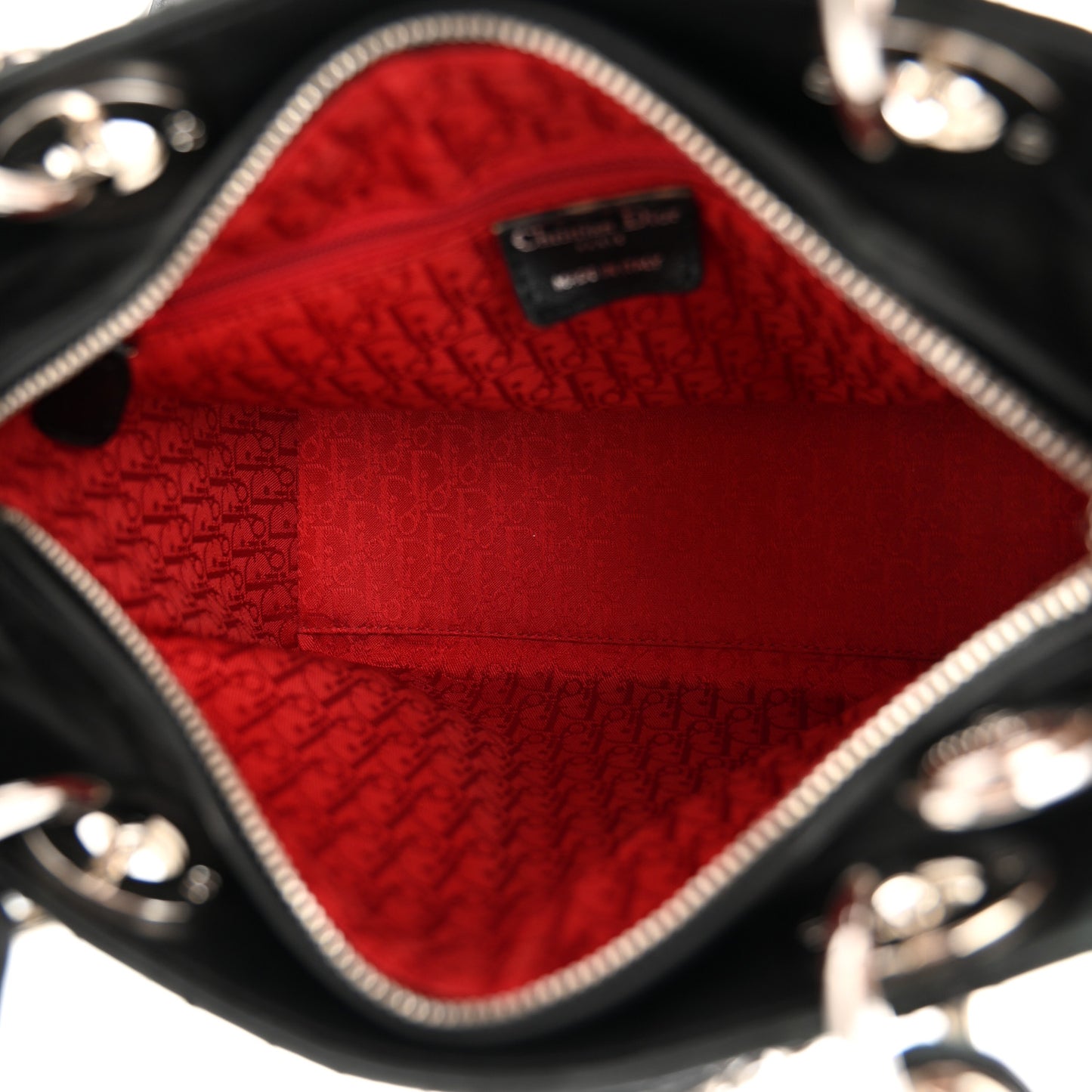 Lambskin Cannage Medium Lady Dior Black