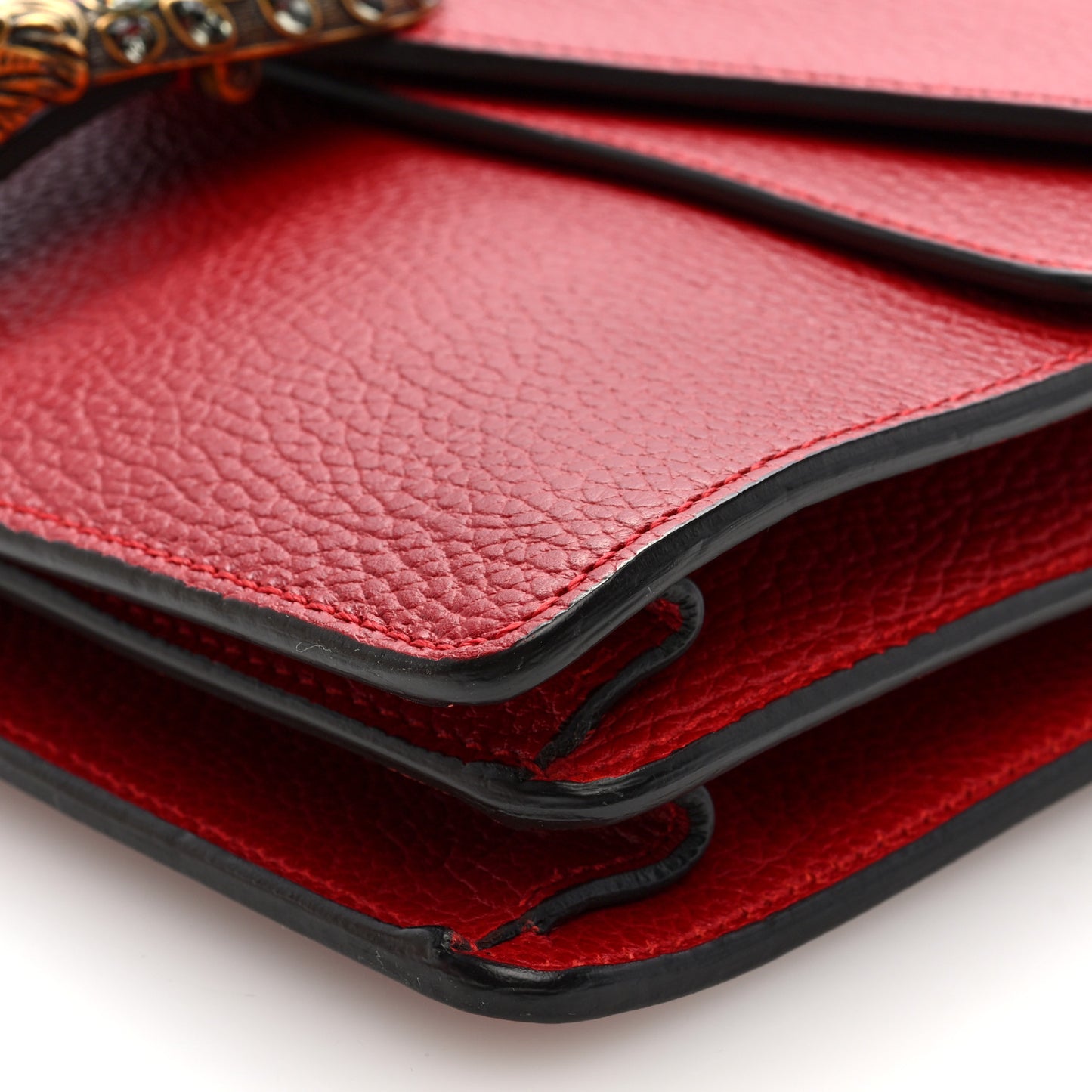 Dollar Calfskin Swarovski Crystal Small Dionysus Shoulder Bag Hibiscus Red