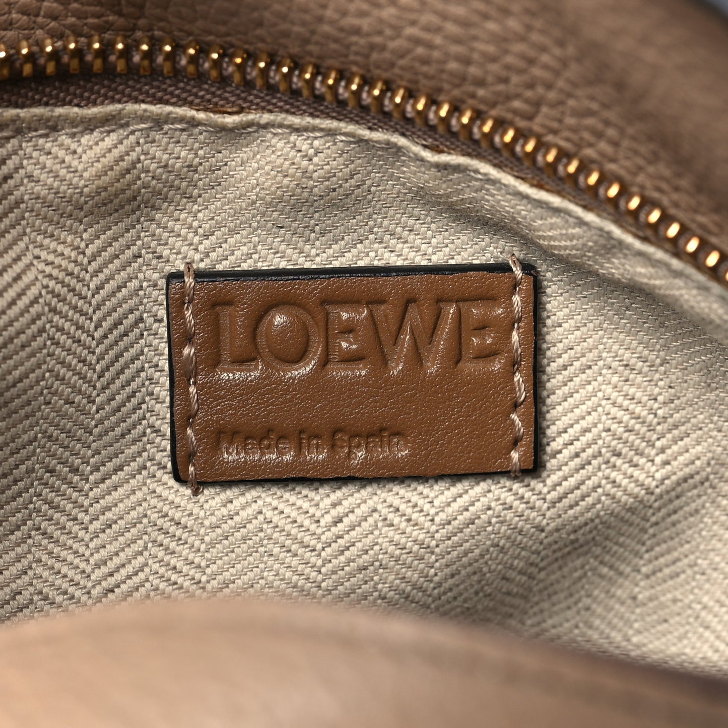 Grained Calfskin Small Puzzle Bag Sand Mink