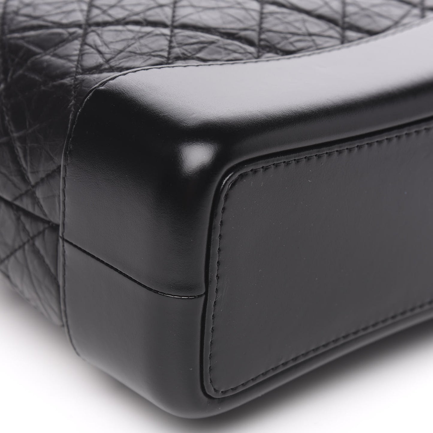 Aged Calfskin Quilted Small Gabrielle Backpack Black