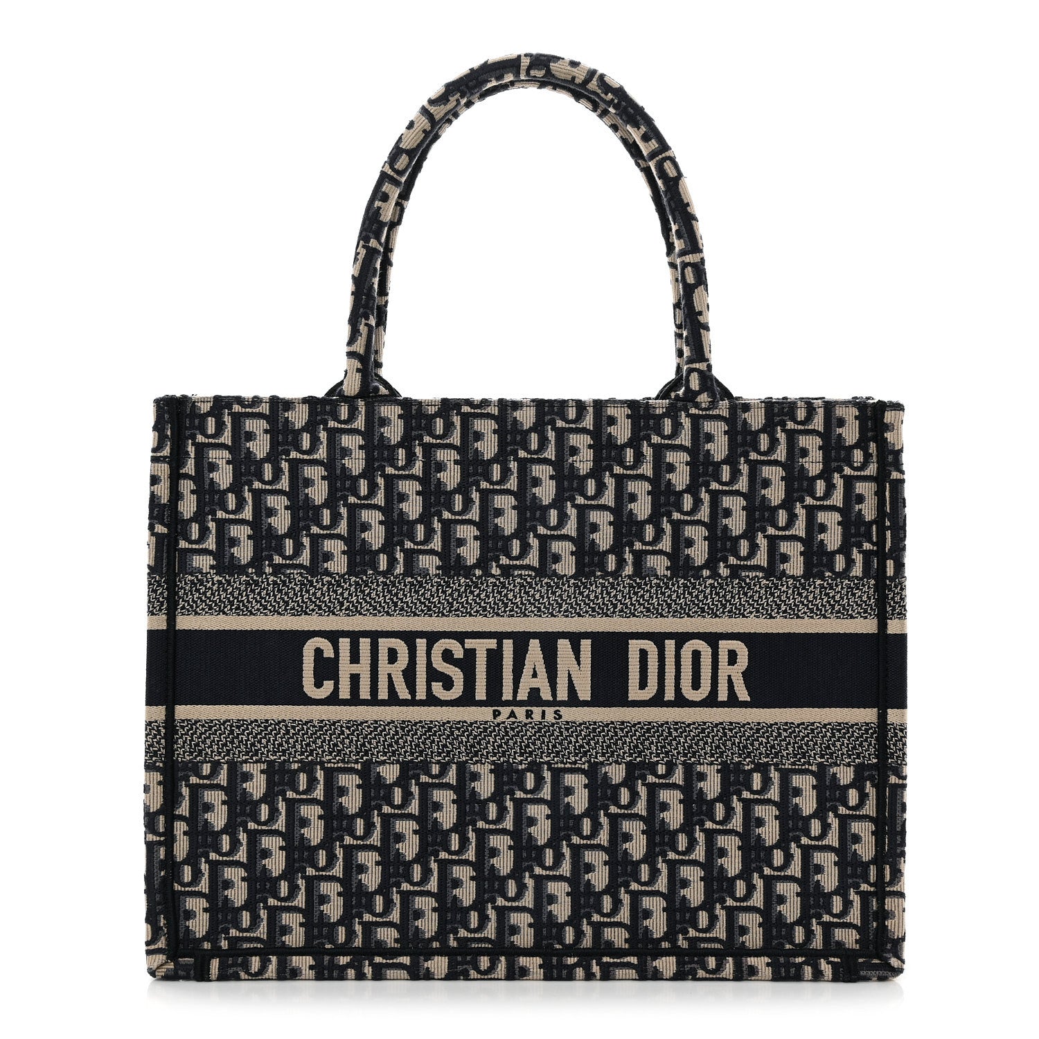 Dior ロゴパターン バッグ Christian Dior Oblique Medium Book Tote Blue Multicolor 1890811