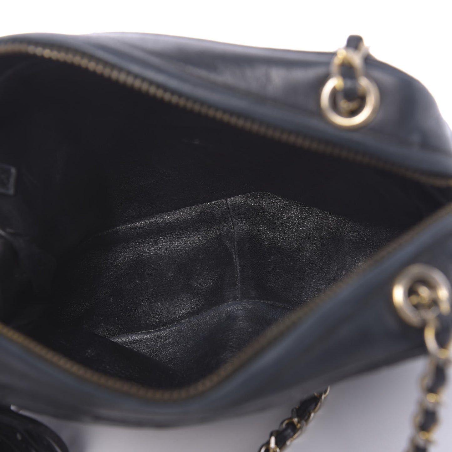 Lambskin Quilted CC Tassel Camera Bag Navy Blue