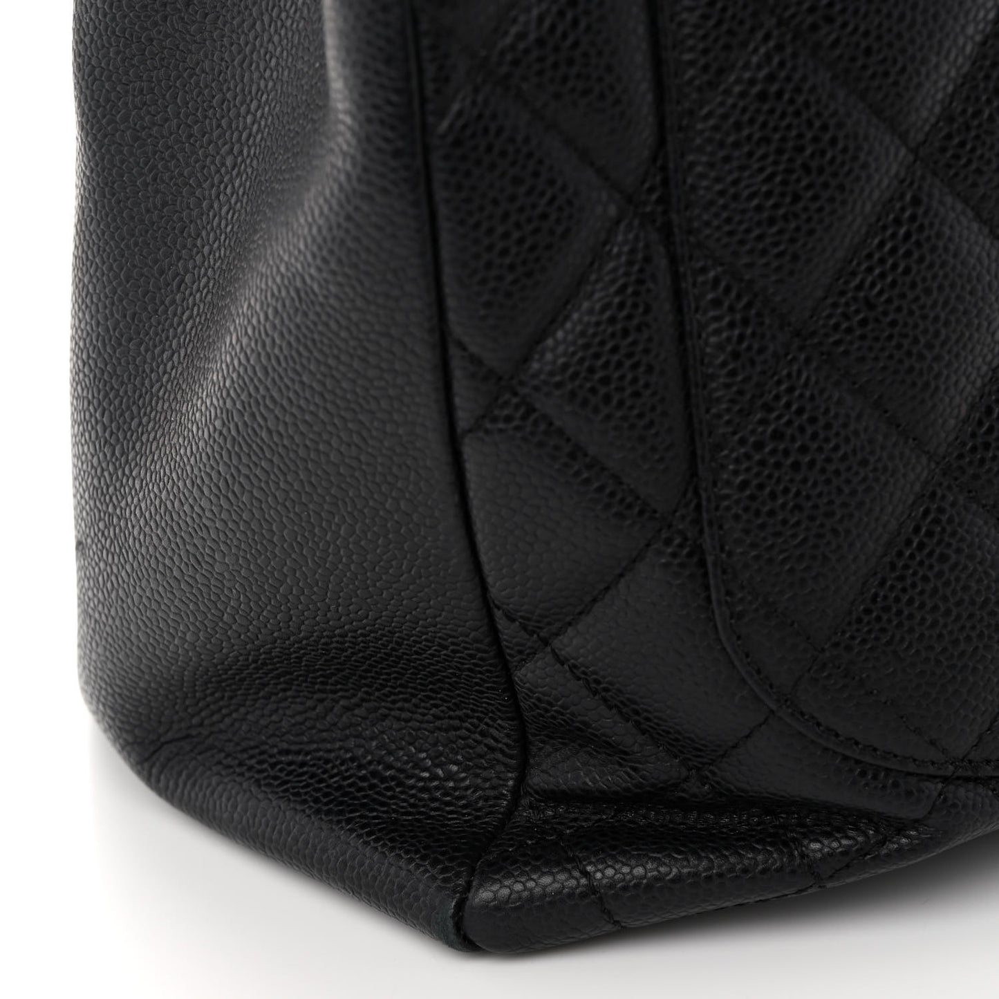 Caviar Quilted Grand Shopping Tote GST Black