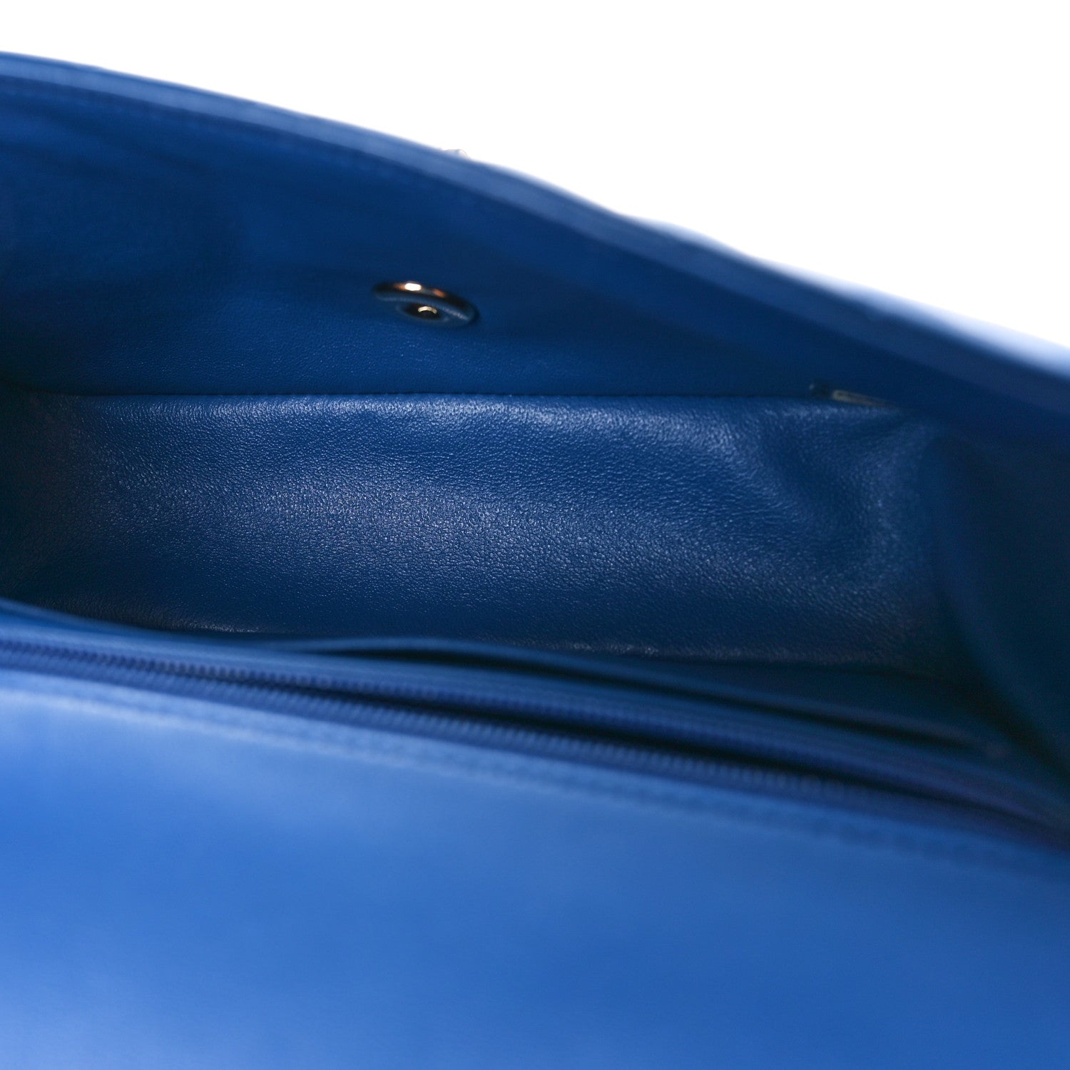 Chanel Lambskin Chevron Quilted Mini Rectangular Flap Blue 5 of 10