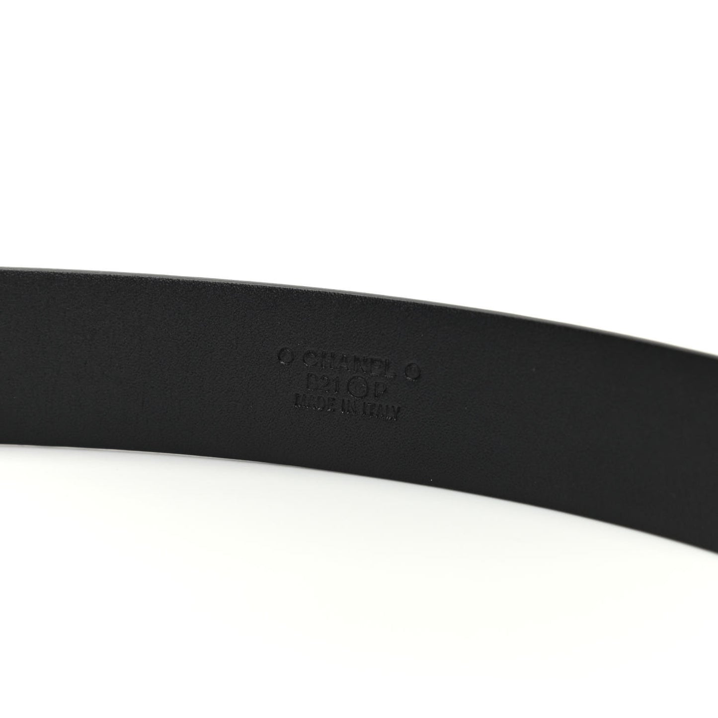 Calfskin CC Chain Belt Black
