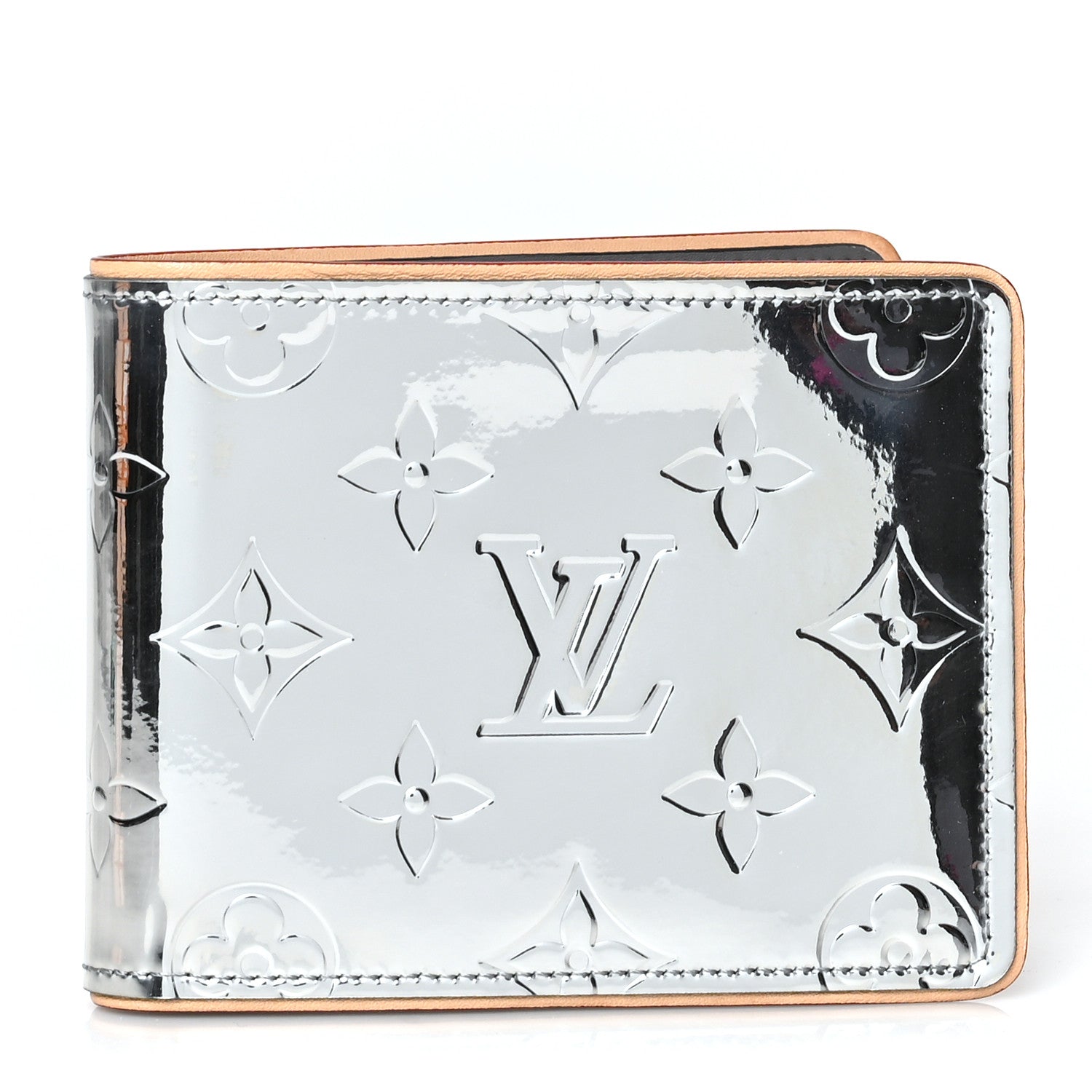 Louis Vuitton Monogram Mirror Slender Wallet Silver 1120679