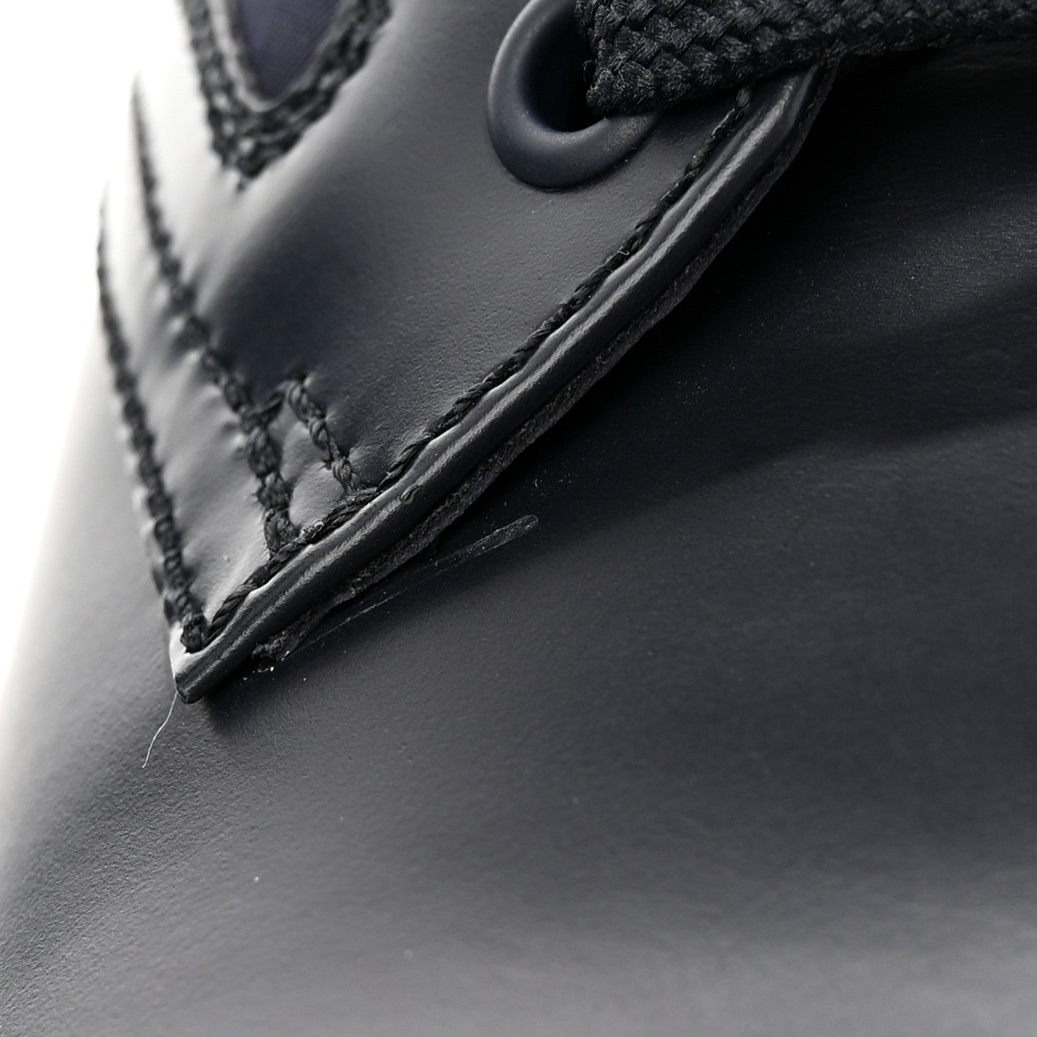 Prada Spazzolato Re-Nylon Metal Triangle Logo Womens 50mm Combat Boots 37 Blue 11 of 15