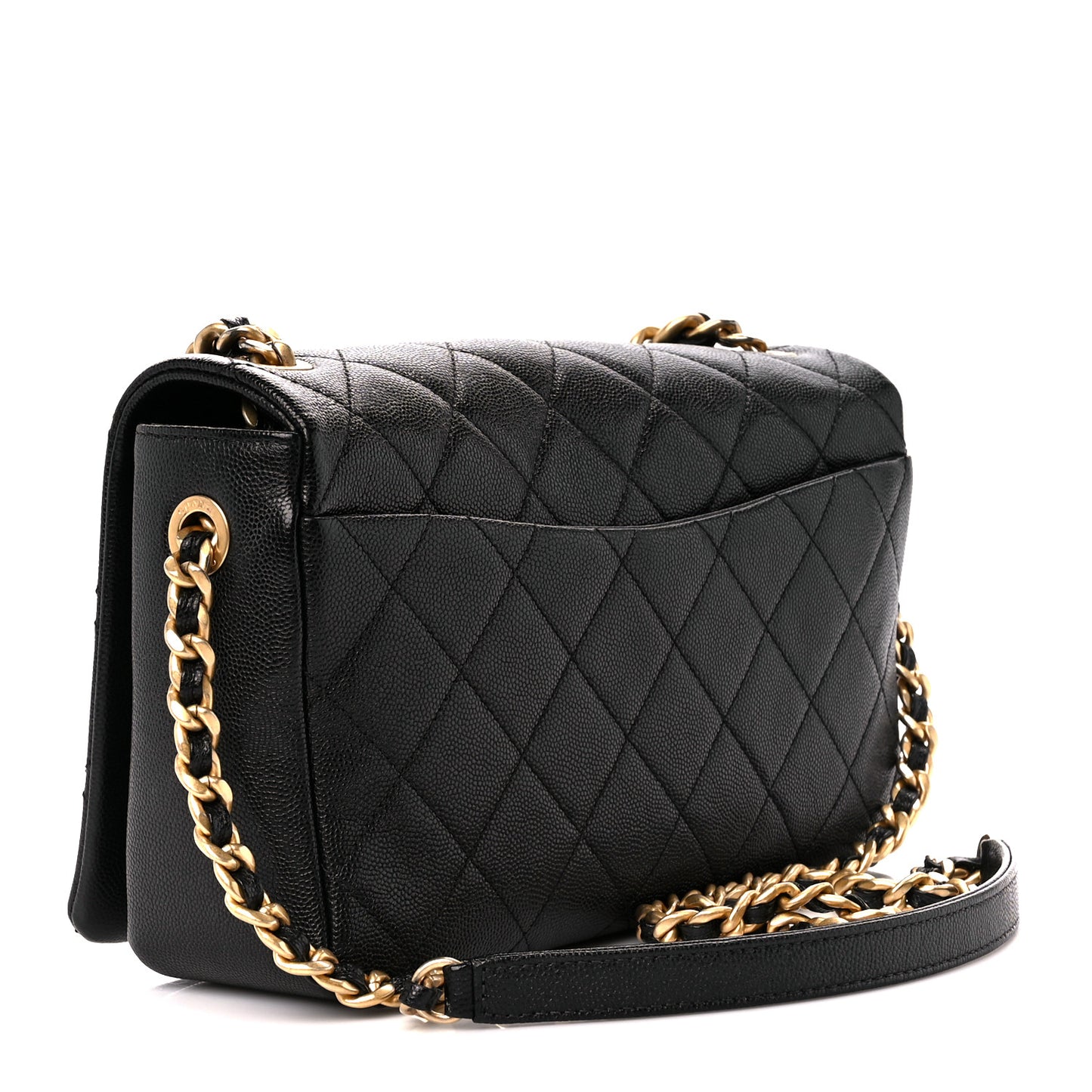 Caviar Quilted Medium Fashion Therapy Flap Bag Black