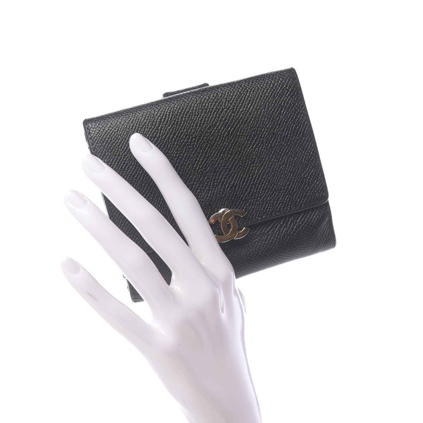 Caviar CC Flap Wallet Black