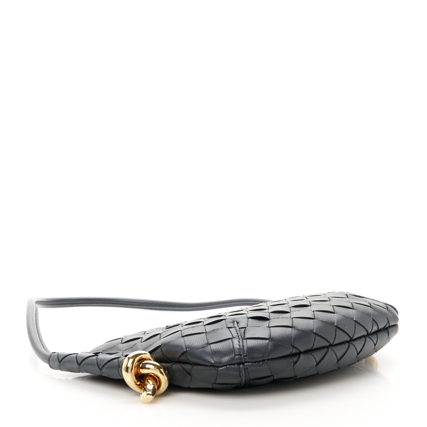 Nappa Intrecciato Mini Solstice Shoulder Bag Black