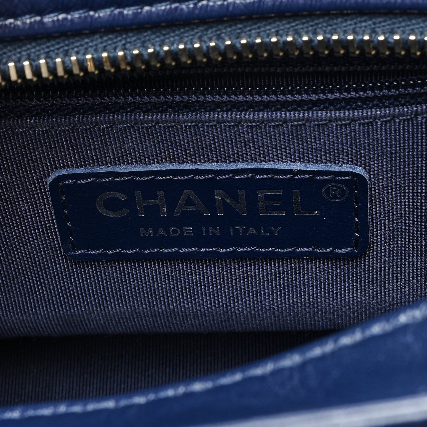 Denim Calfskin Quilted Small Gabrielle Logo Hobo Blue
