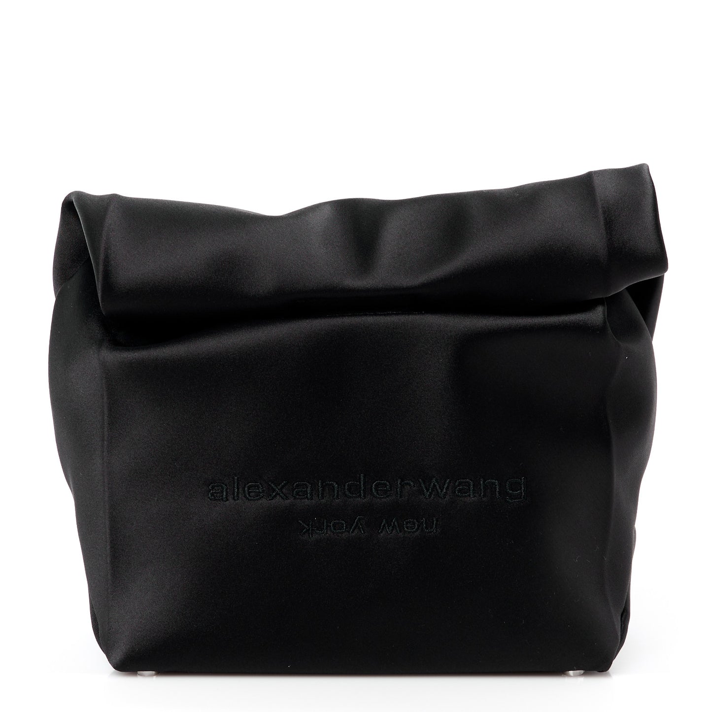 Satin Lunch Bag Clutch Black
