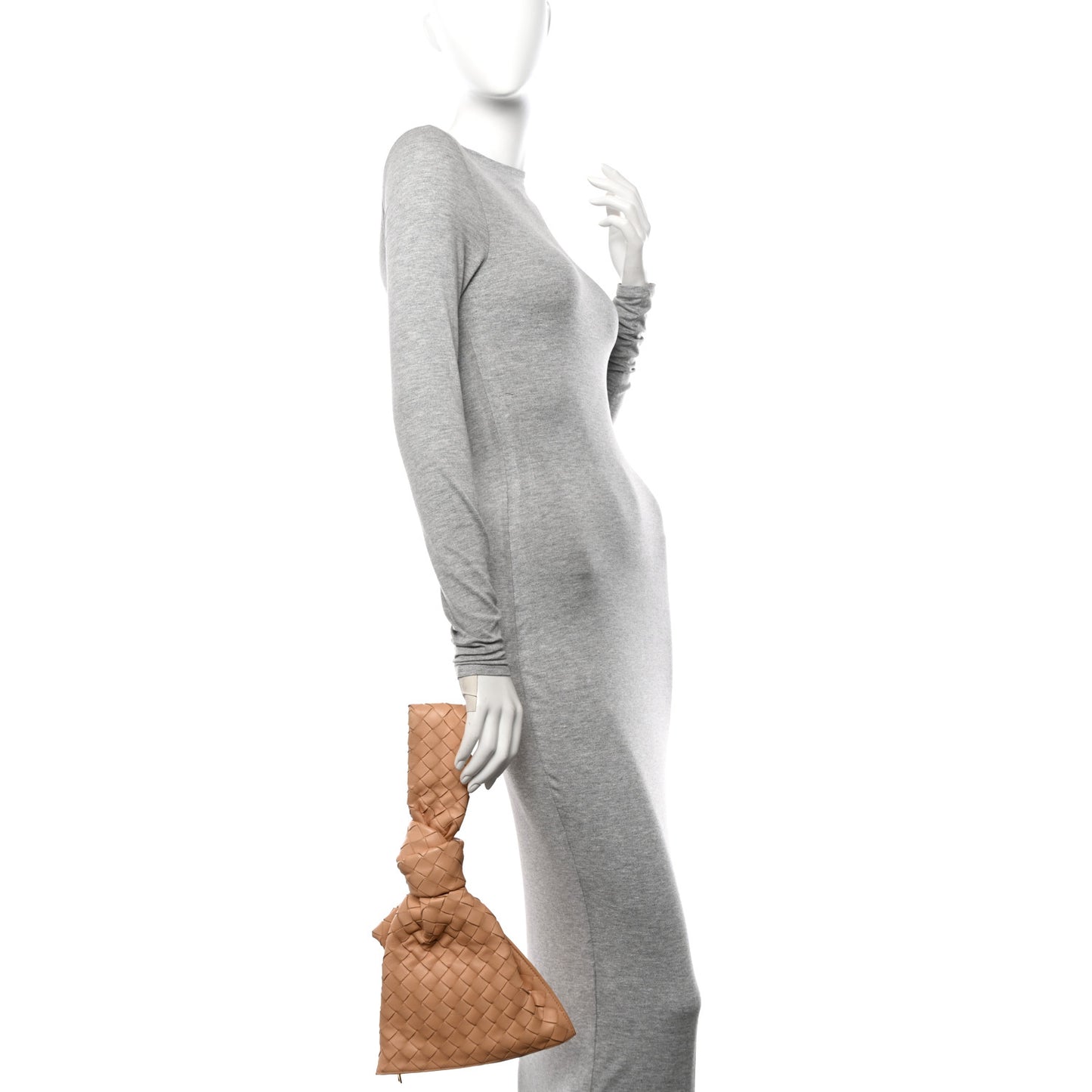Nappa Intrecciato Mini BV Twist Almond
