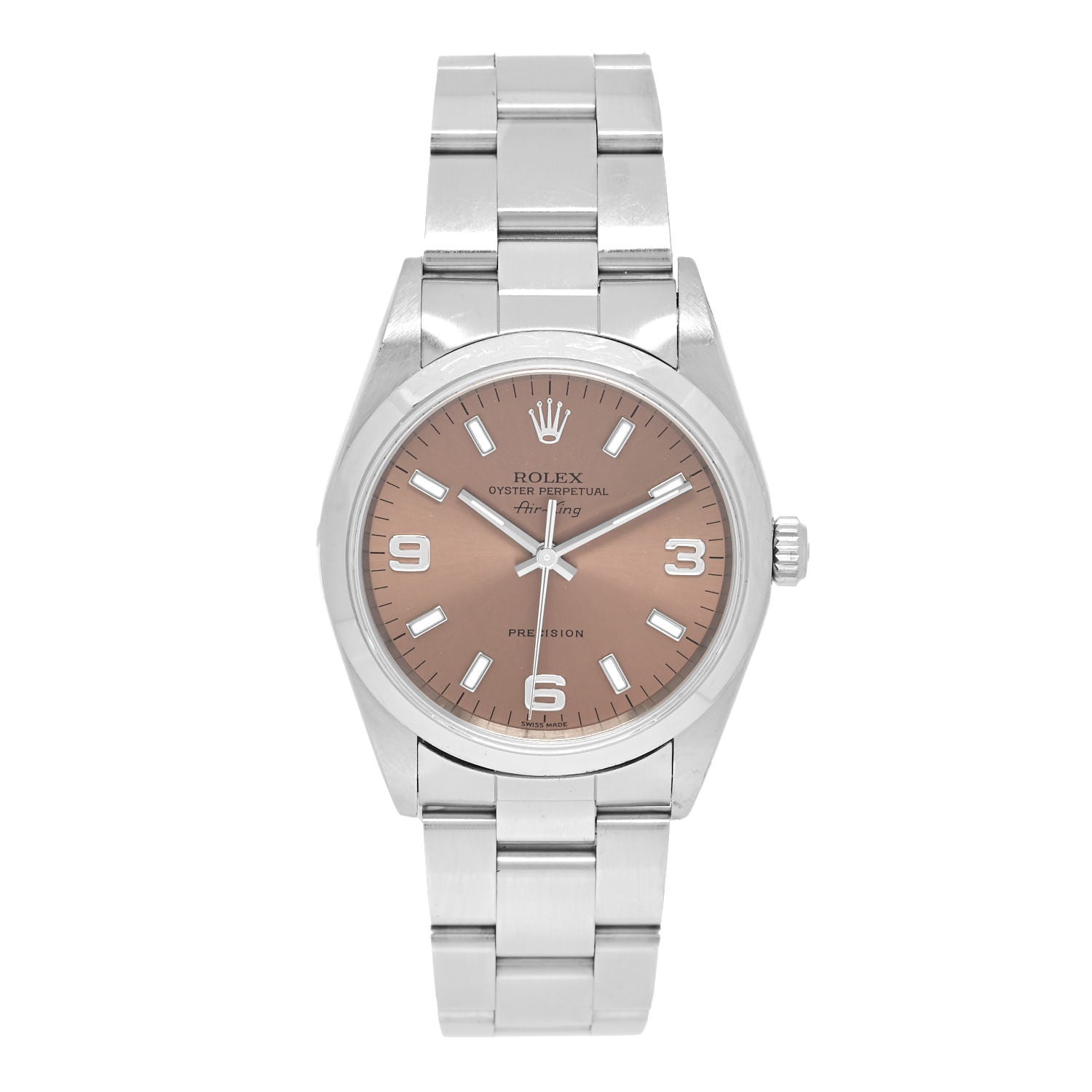 Rolex Stainless Steel 34mm Air-King Oyster Perpetual Precision Watch Pink 14000 1 of 4