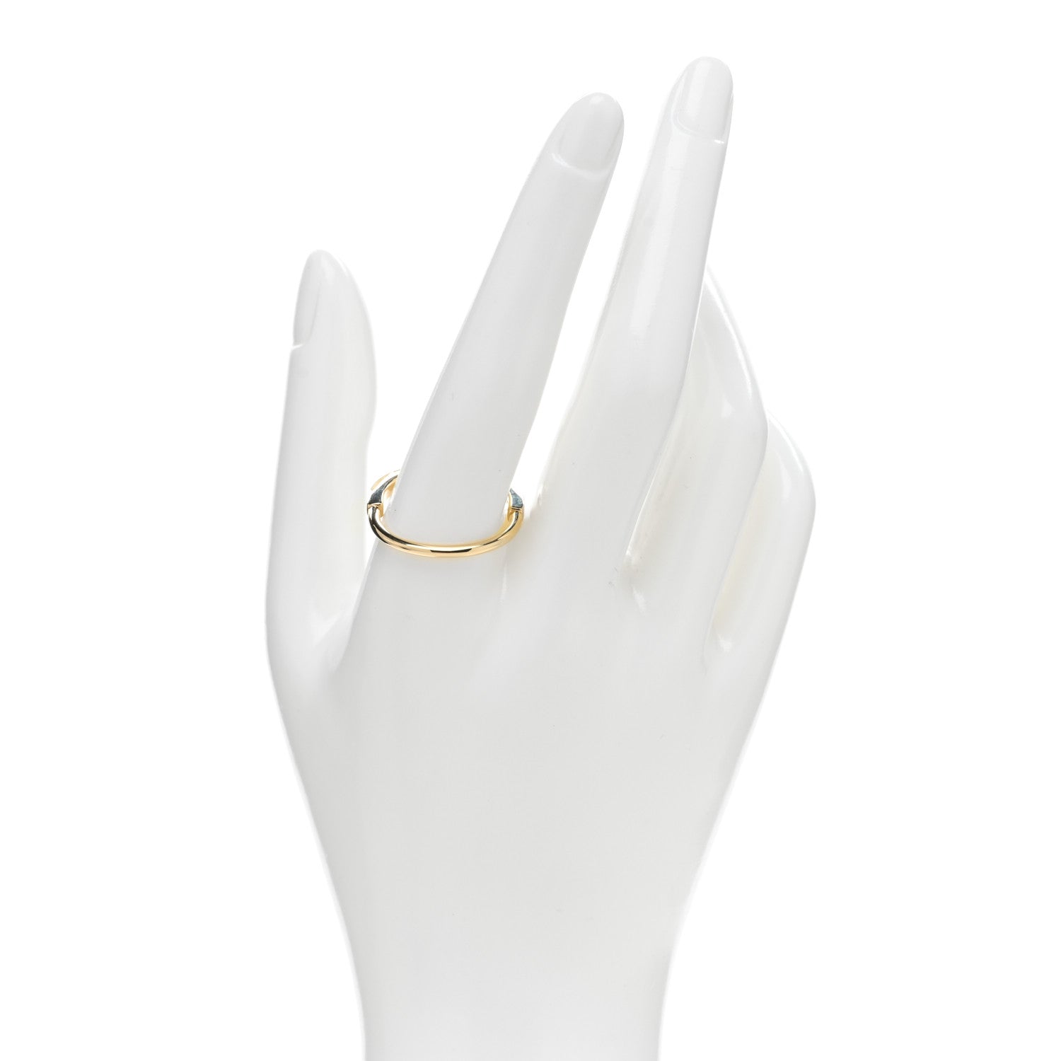 Tiffany 18K Yellow Gold Lock Ring 61 9.5 2 of 5