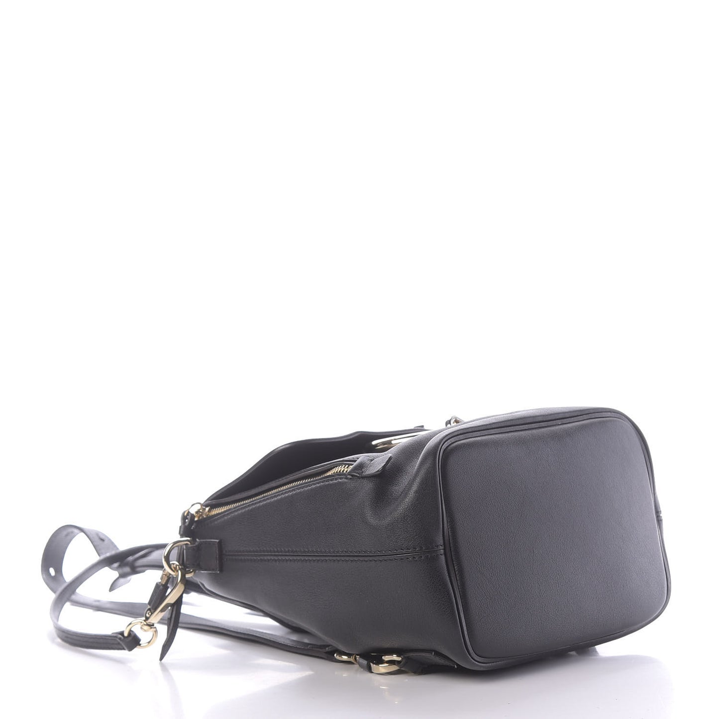 Suede Calfskin Small Faye Backpack Black