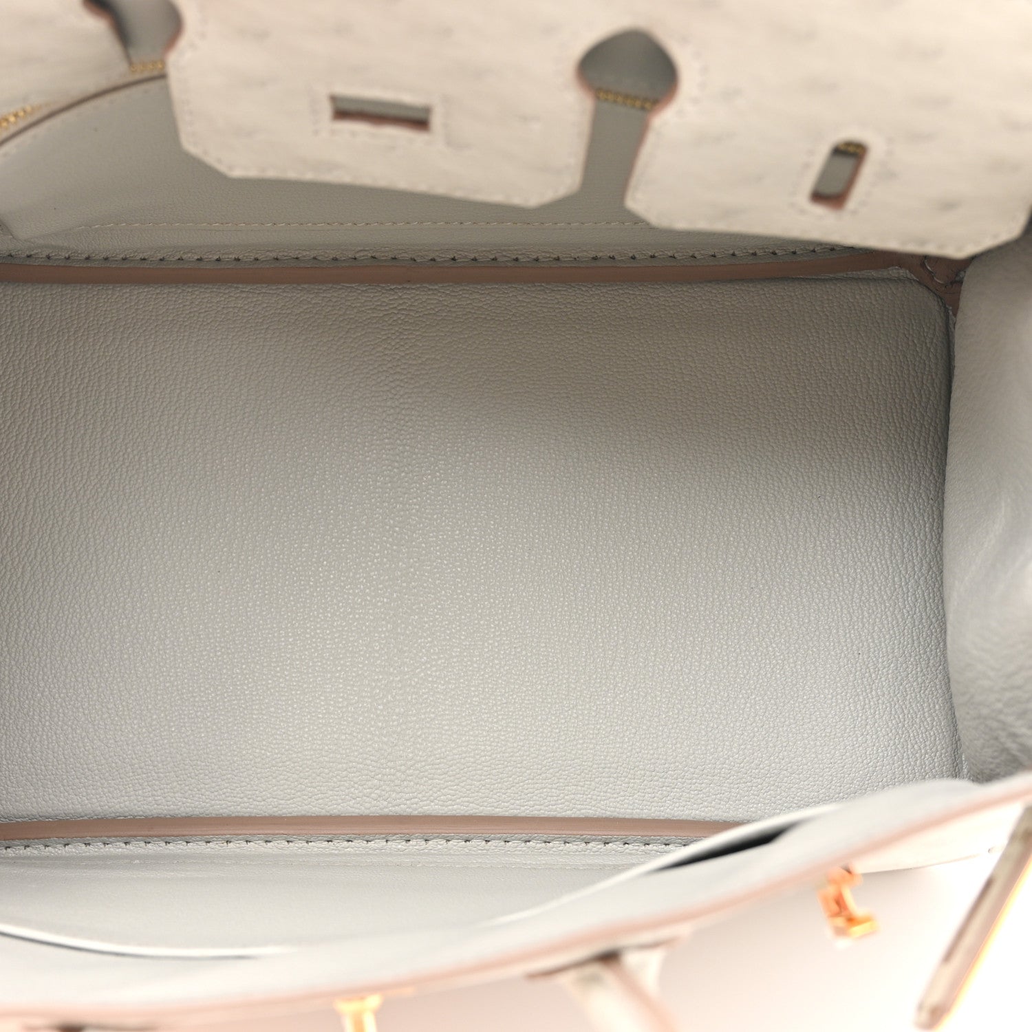 Hermes Ostrich Birkin 25 Gris Perle 5 of 11
