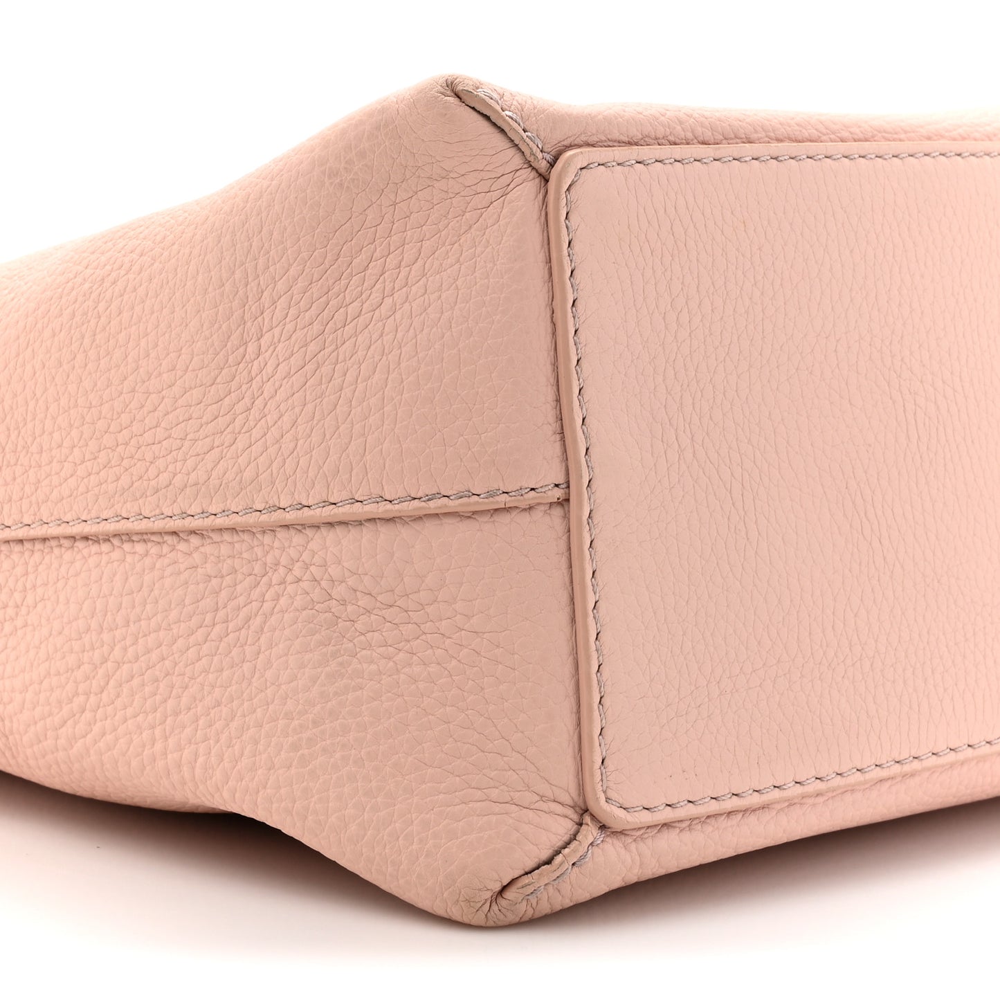 Grainy Calfskin Remington Tote Pale Ash Rose