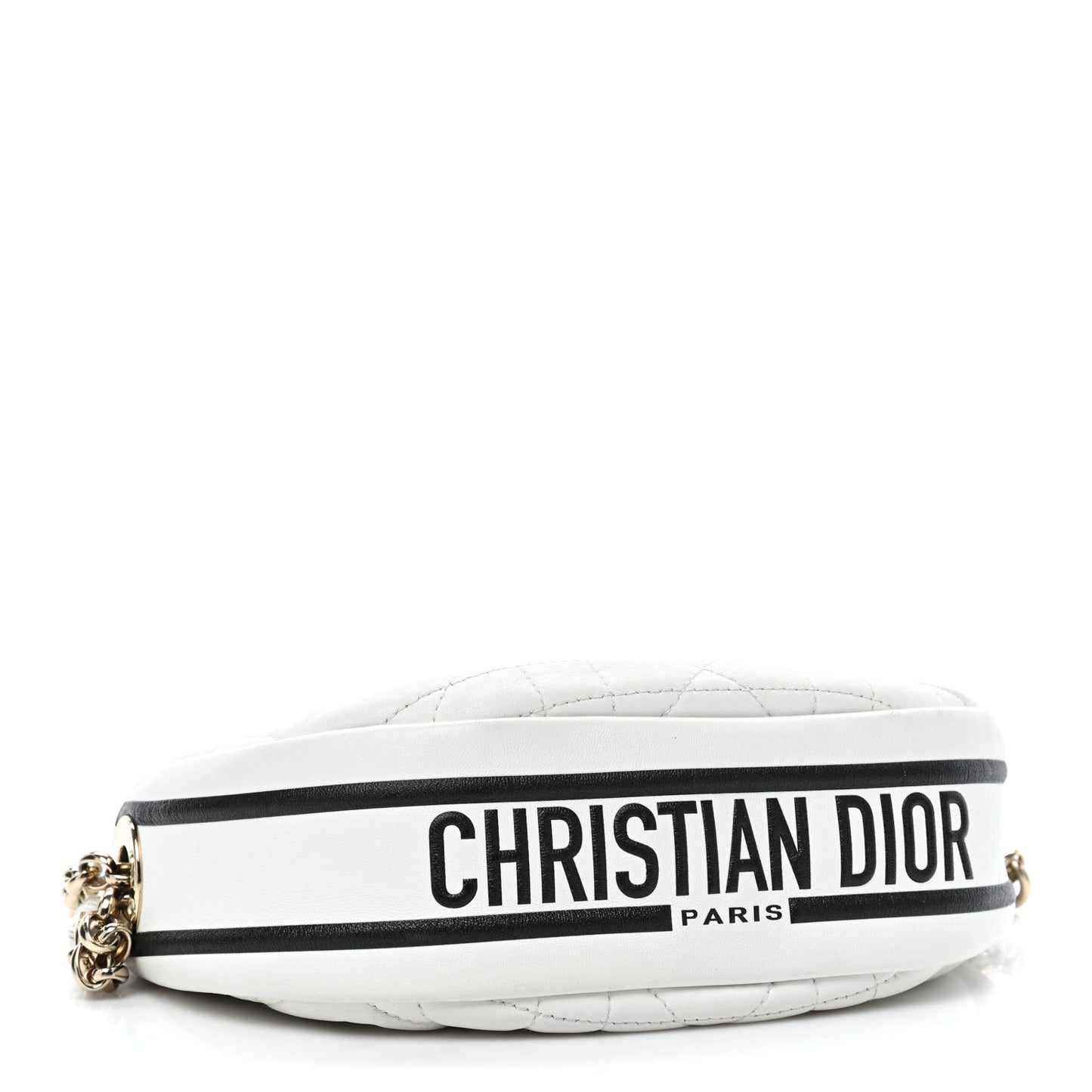 Lambskin Cannage Small Dior Vibe Hobo Bag White