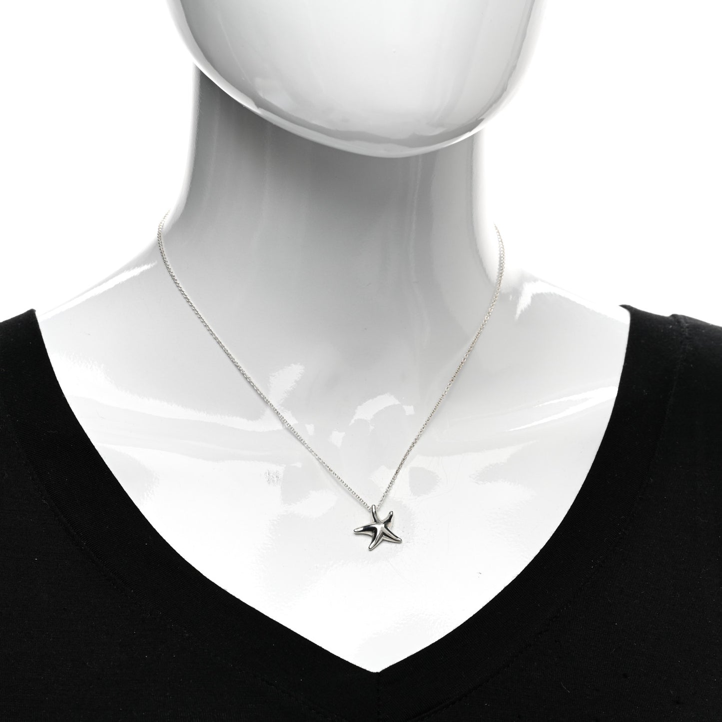 Sterling Silver 15mm Elsa Peretti Starfish Pendant Necklace