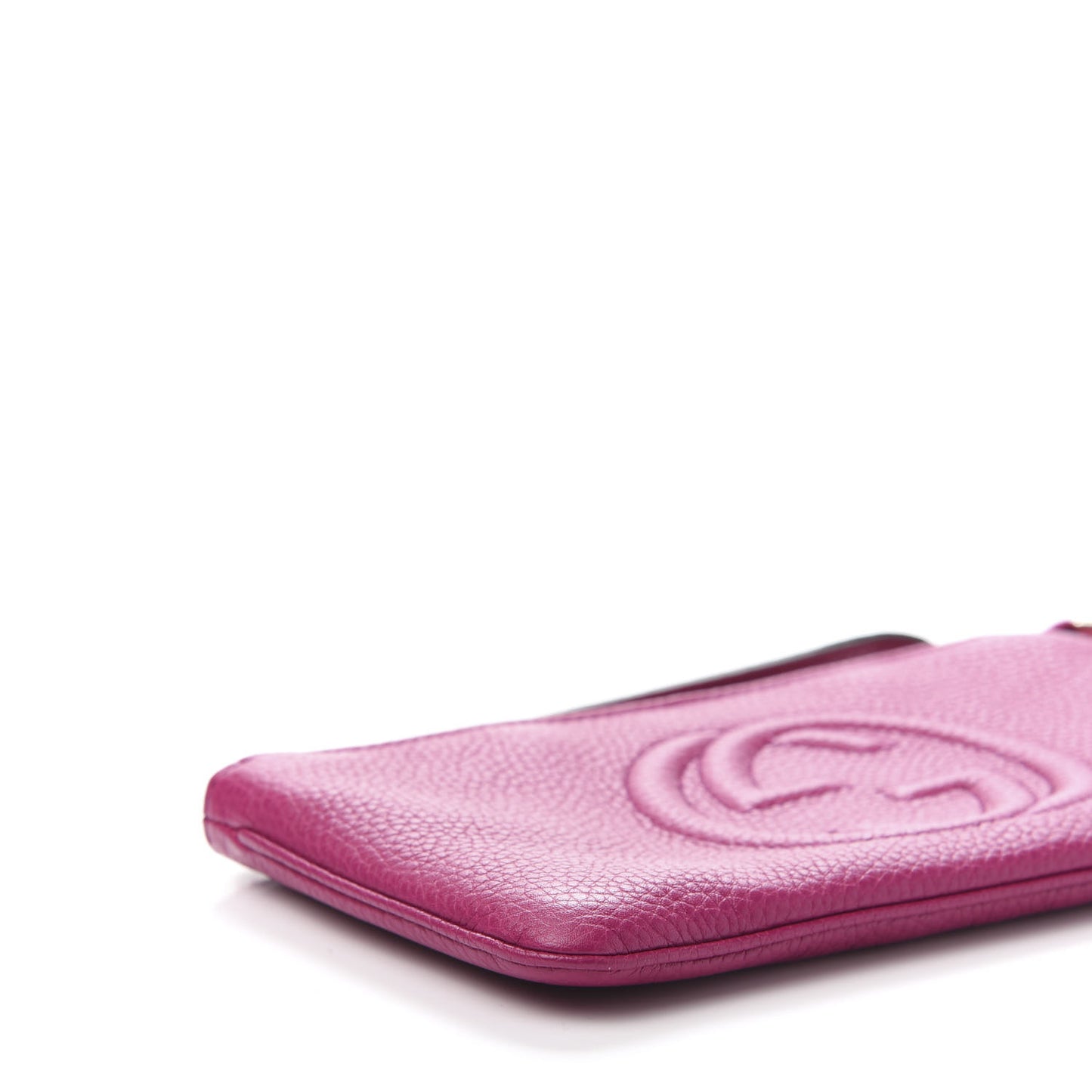 Pebbled Calfskin Soho Wristlet Bright Bougainvillea