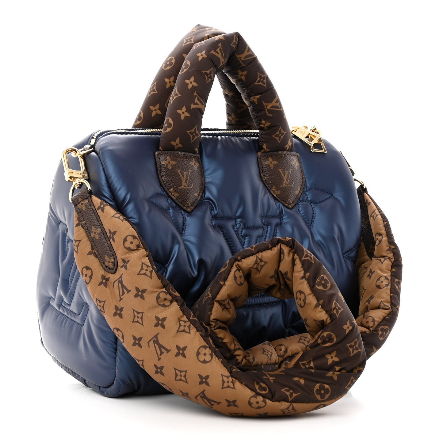 Econyl Mini Monogram Pillow Speedy Bandouliere 25 Navy