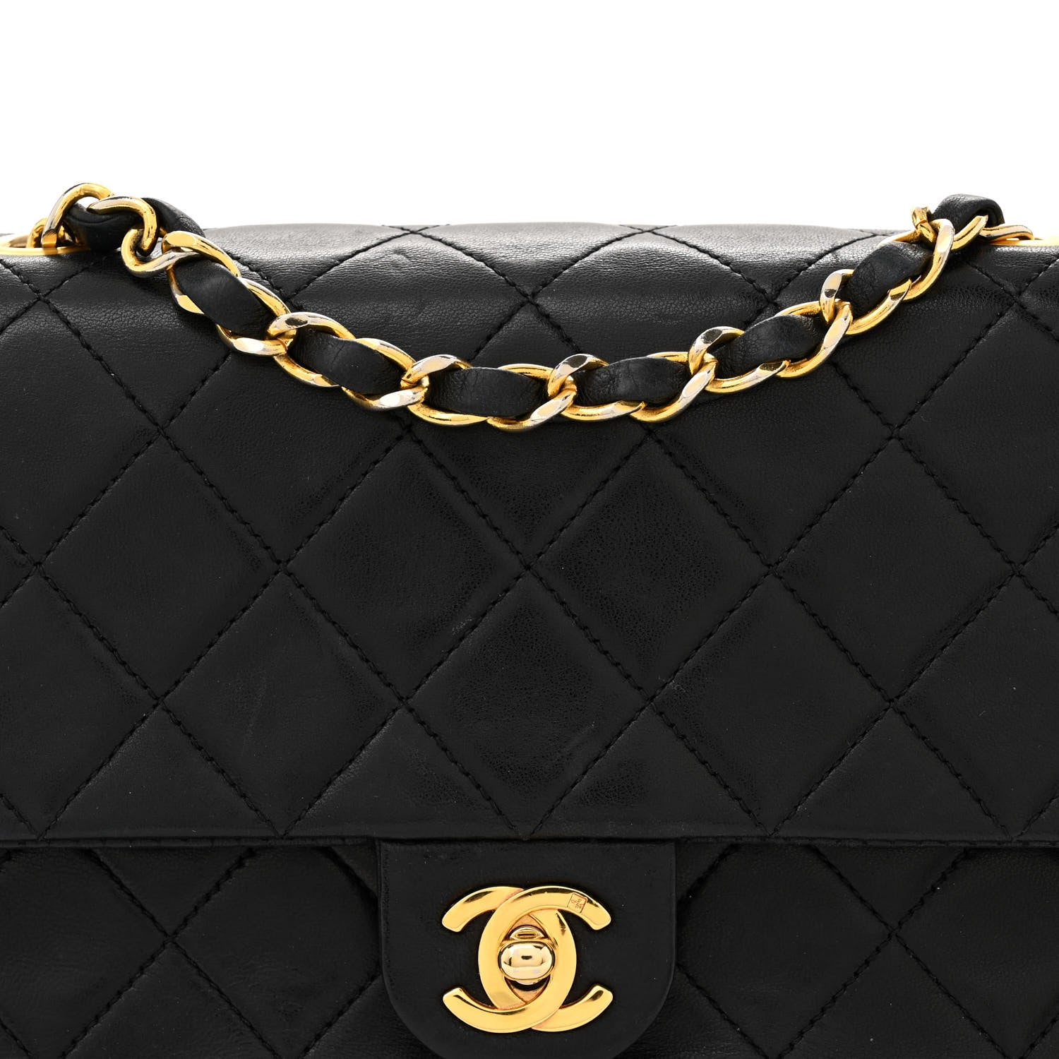 Chanel Lambskin Quilted Mini Square Flap Black 8 of 14