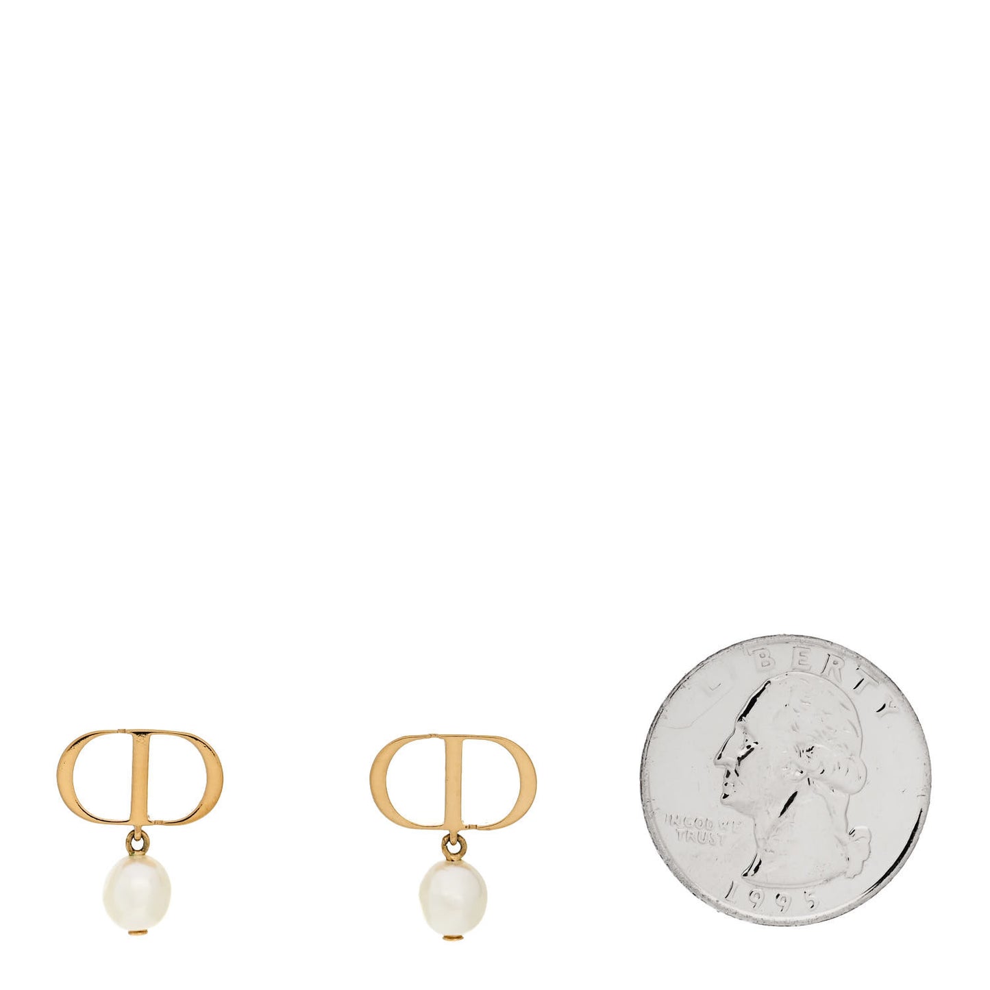 Pearl Petit CD Earrings Gold
