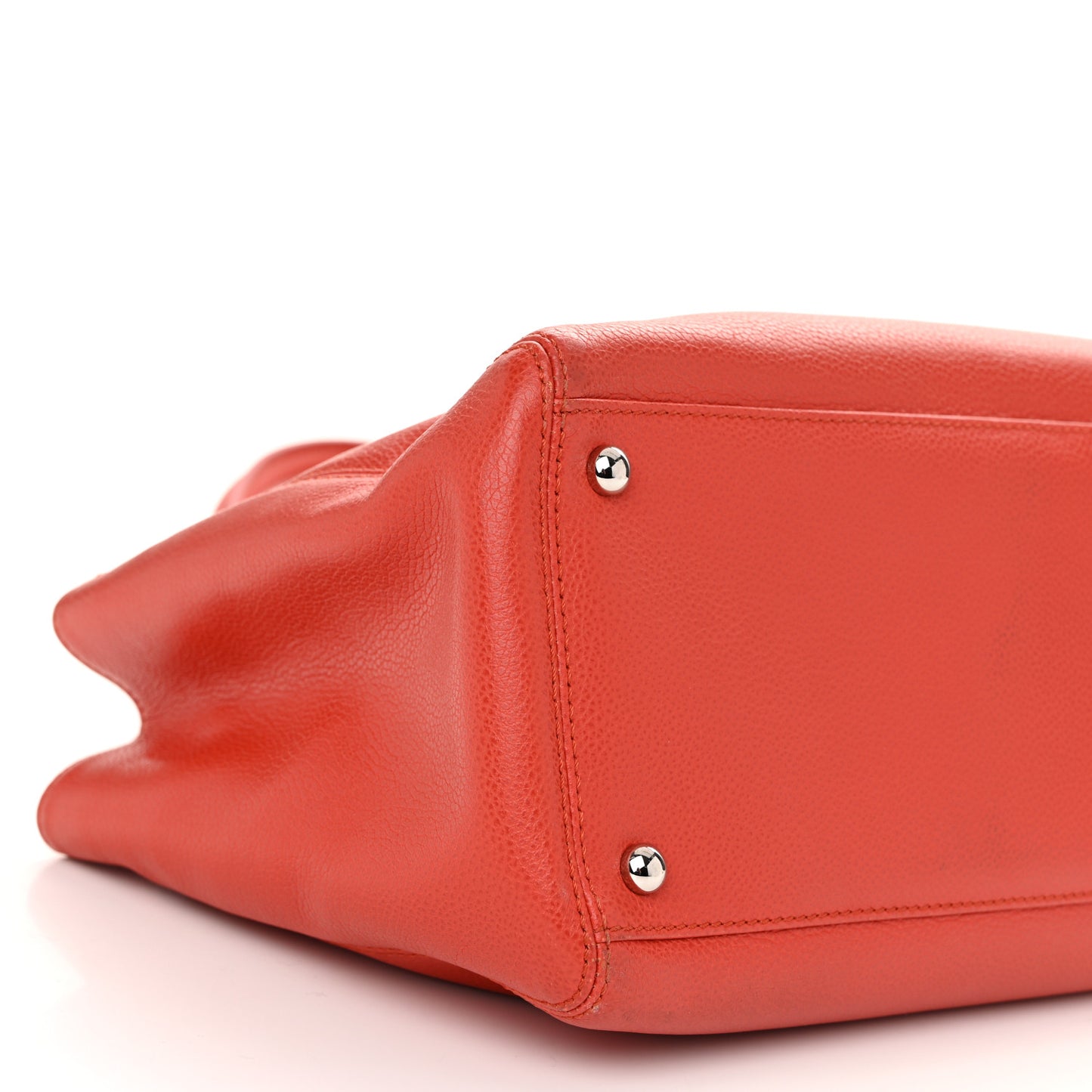 Calfskin Small Cerf Executive Shopper Tote Red