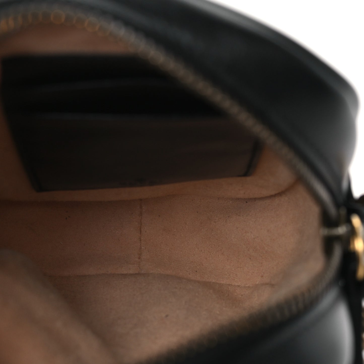 Calfskin Matelasse Mini GG Marmont Crossbody Bag Black