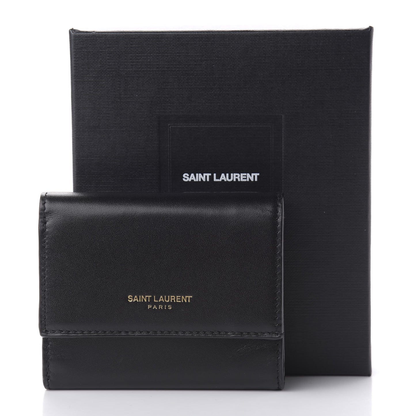 Calfskin Trifold Wallet Black