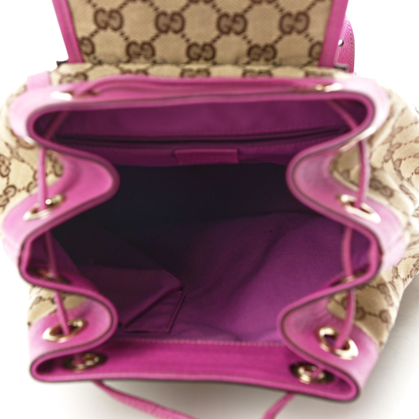 Monogram Flap Backpack Pink