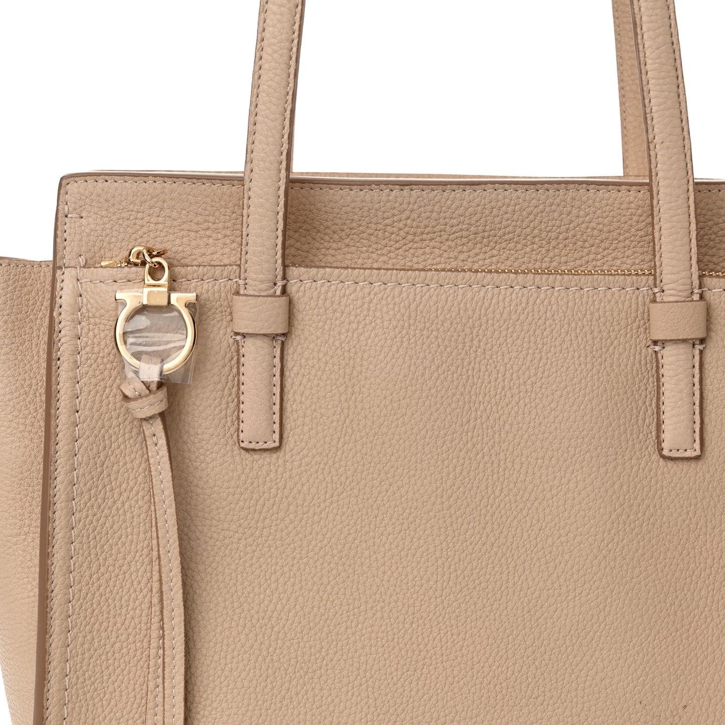 Calfskin Double Handle Medium Amy New Bisque
