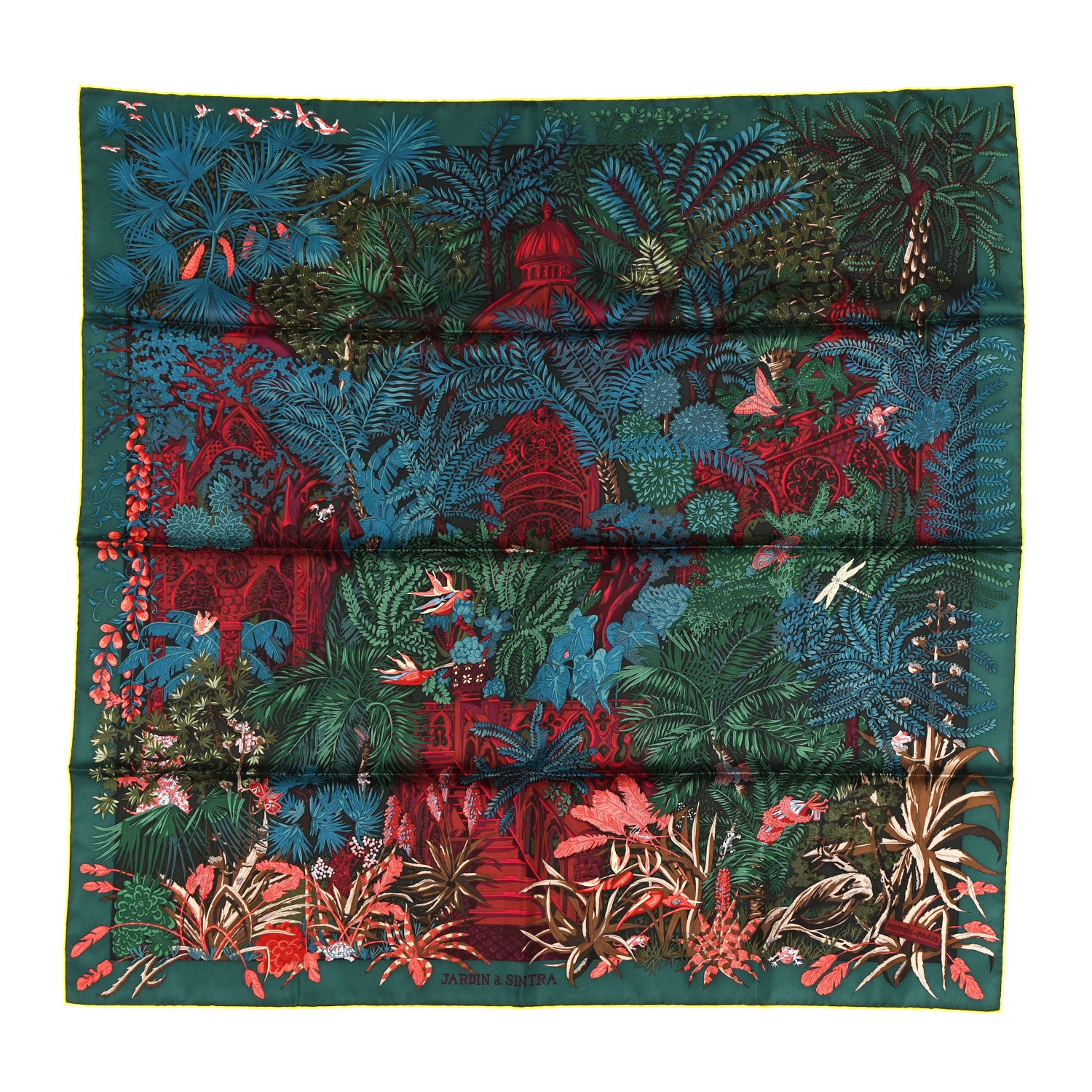 JARDIN a SINTRA シルク スカーフ Hermes Silk Jardin A Sintra Scarf 90 1857128 – FASHIONPHILE