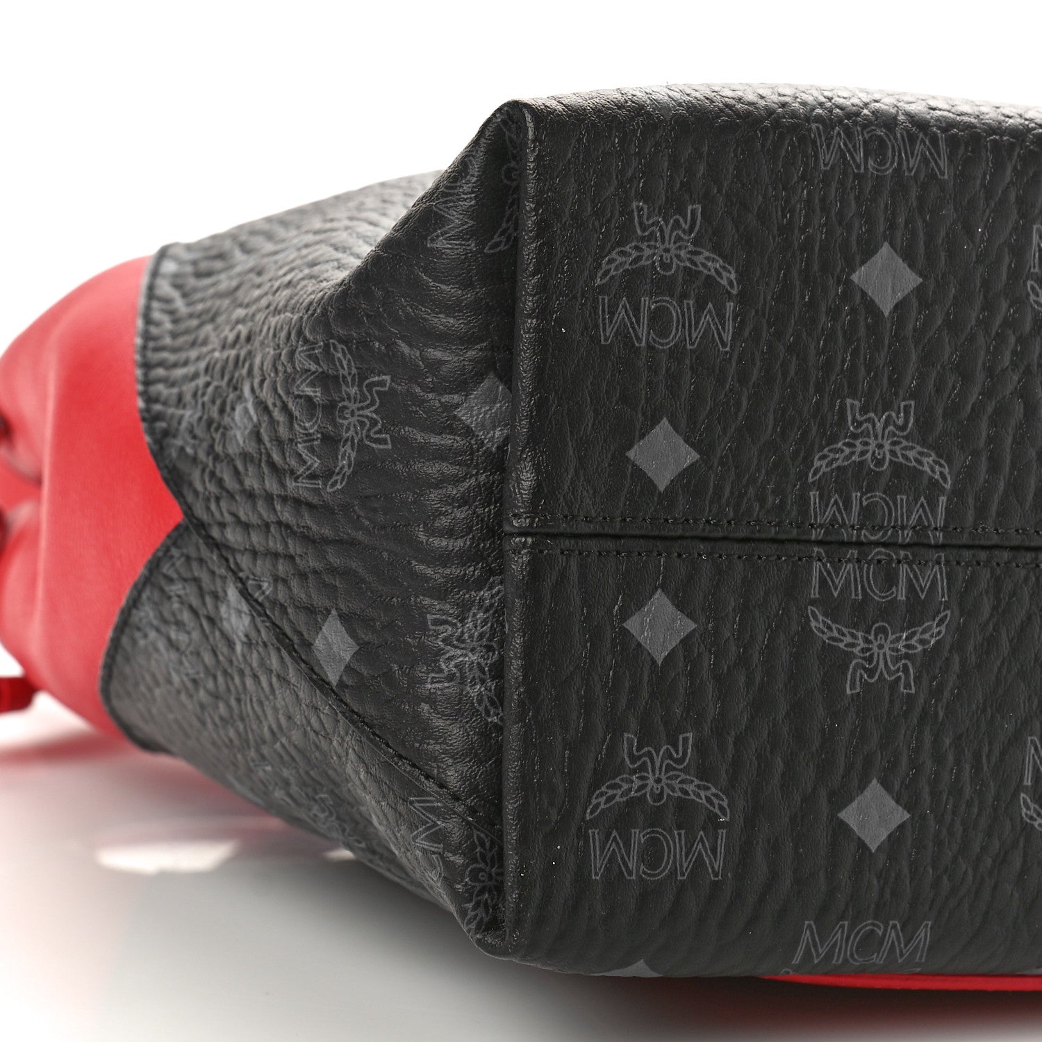 MCM Visetos Medium Klara Hobo Red Black 7 of 8