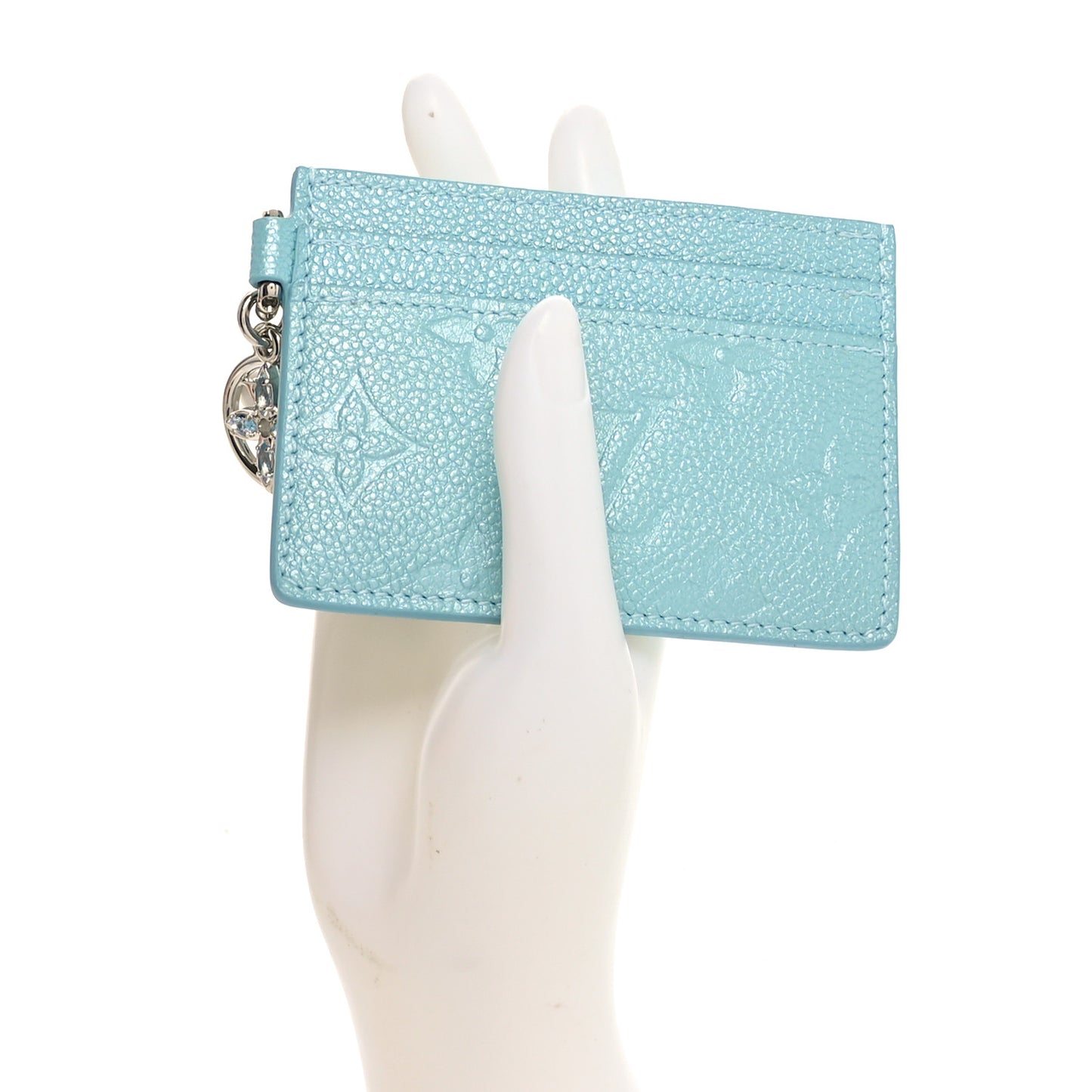Empreinte Monogram LV Charms Card Holder Pearly Lagoon Turquoise