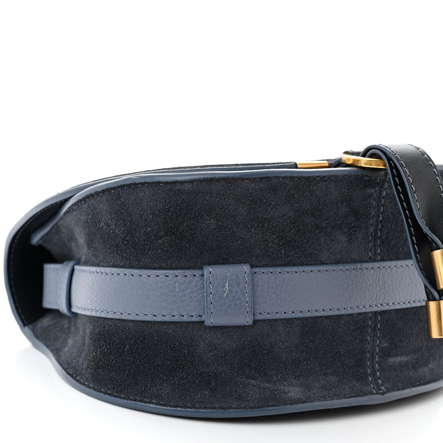Suede Small Marcie Saddle Bag Graphite Navy