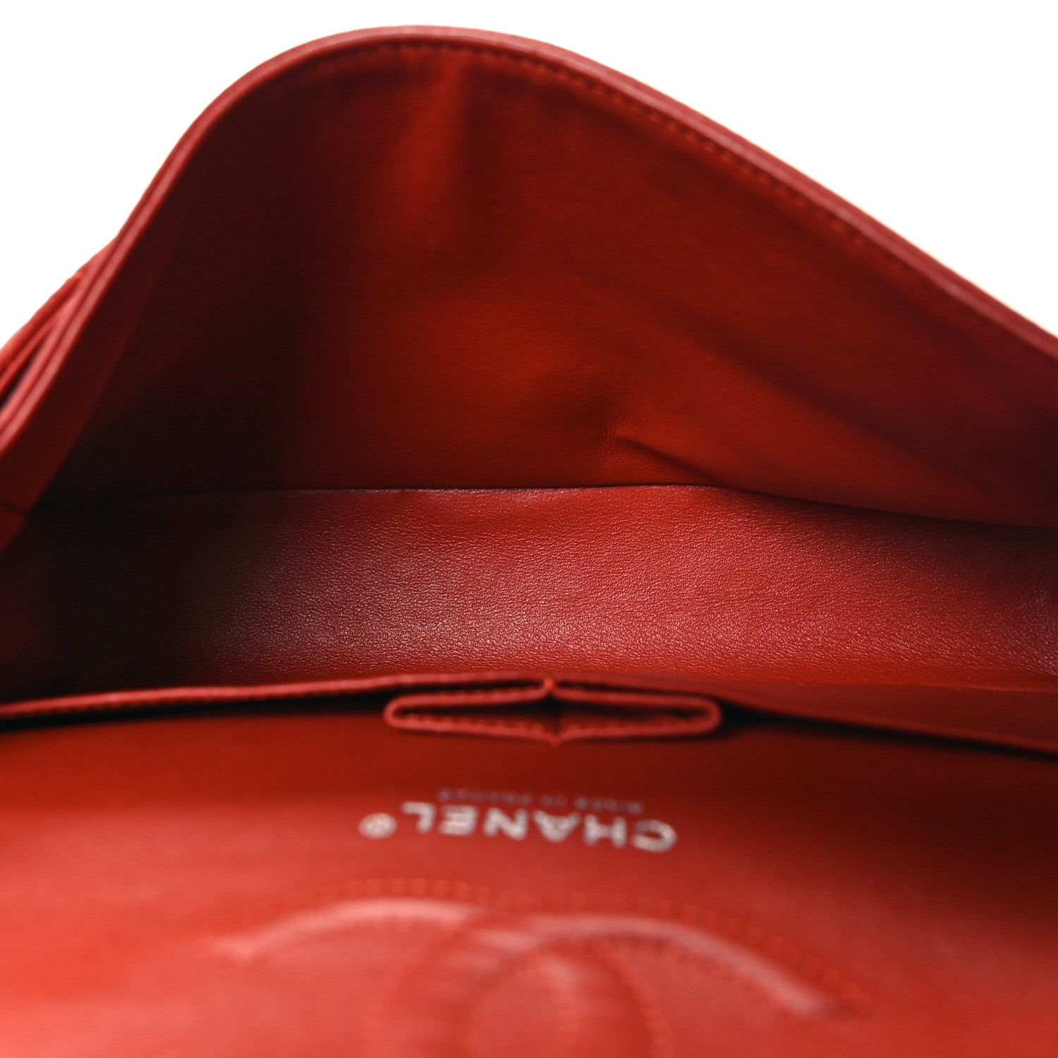 Chanel Caviar Quilted Medium Double Flap Dark Red 5 of 10