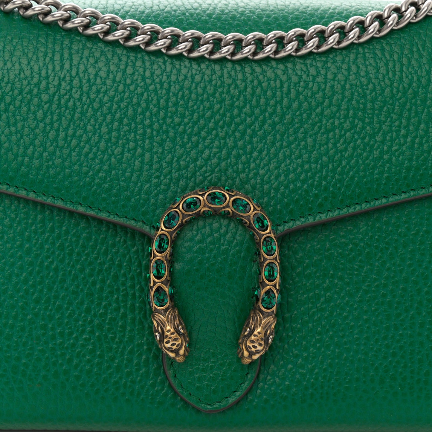 Calfskin Mini Dionysus Chain Wallet Emerald