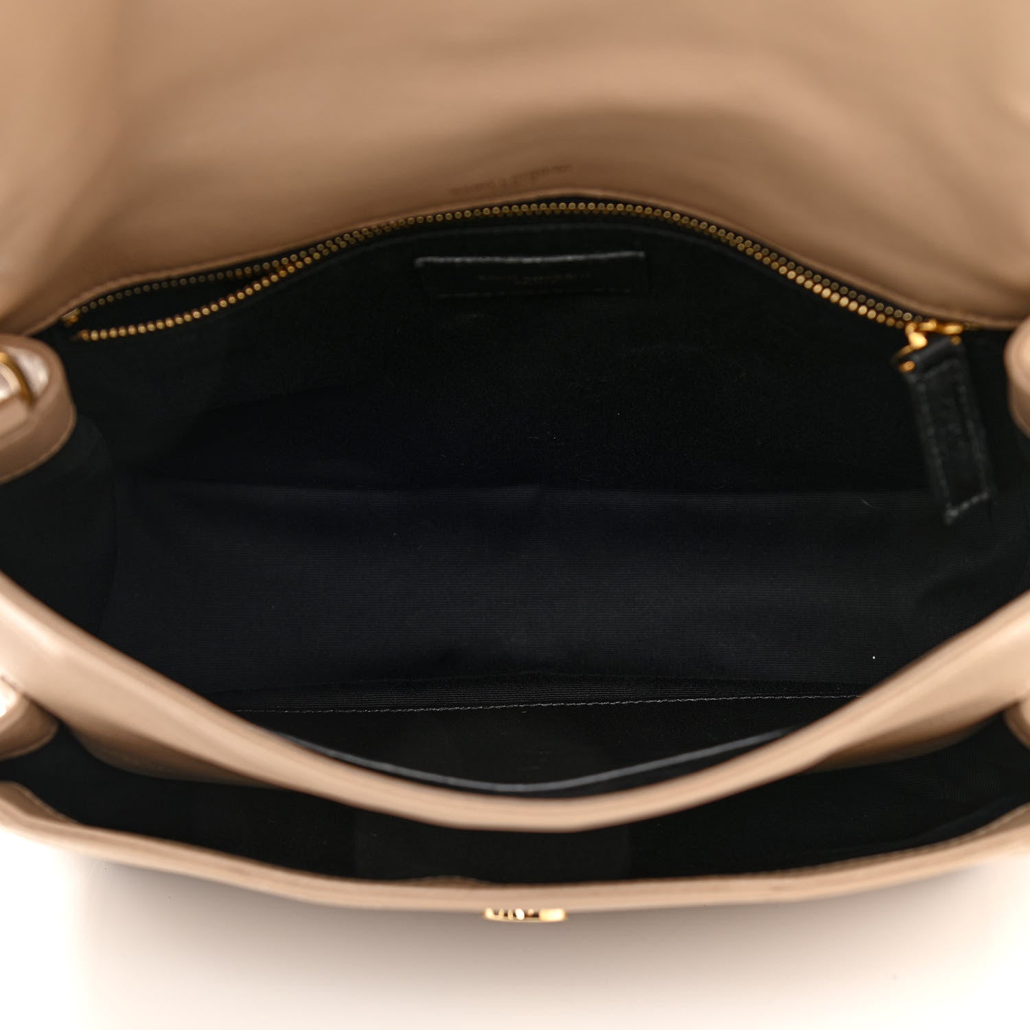 Saint Laurent Lambskin Matelasse Monogram Medium Niki Chain Satchel Dark Beige 5 of 14