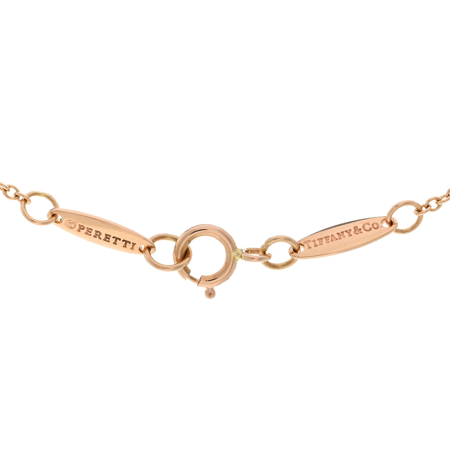 Tiffany 18K Rose Gold Diamond .17ct Elsa Peretti Diamonds by the Yard Pendant Necklace 4 of 4