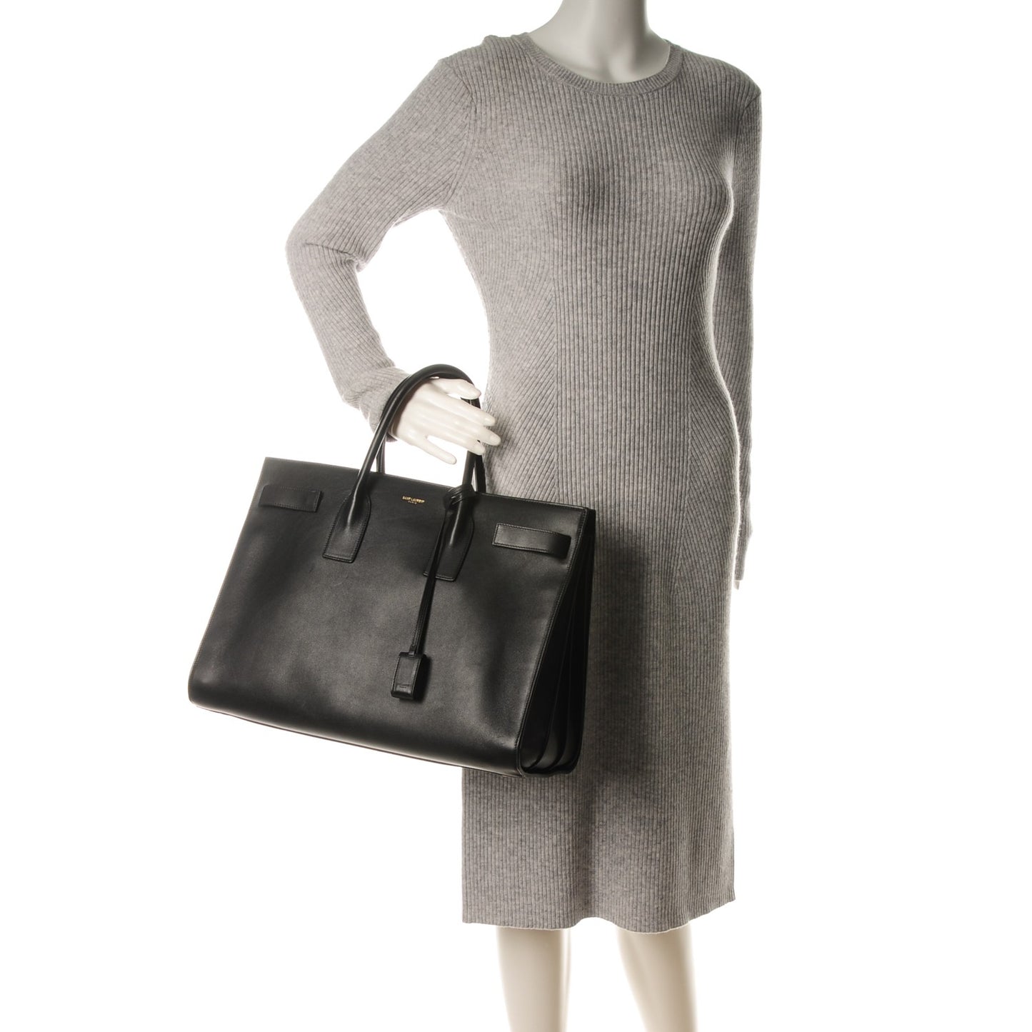 Calfskin Large Sac De Jour Carryall Black