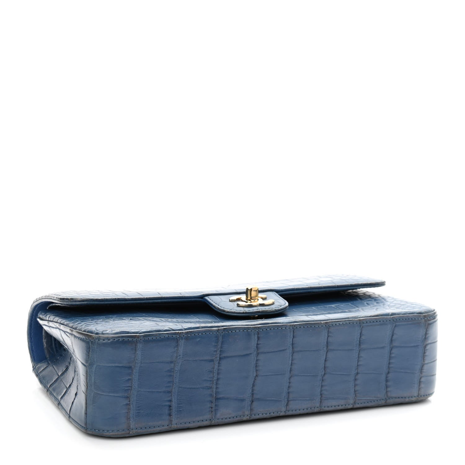 Chanel Alligator Medium Double Flap Blue 4 of 15