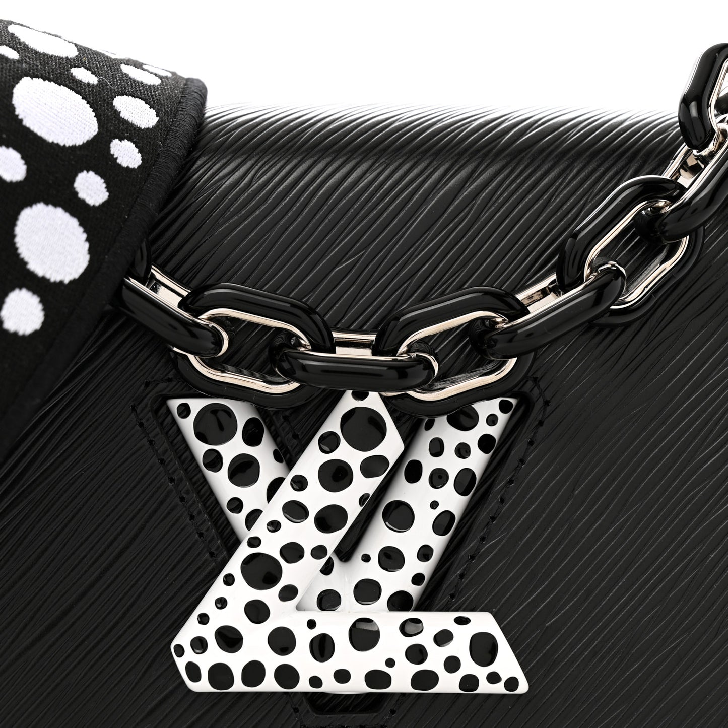 LV X YK Epi Infinity Dots Twist Shoulder Bag MM Black