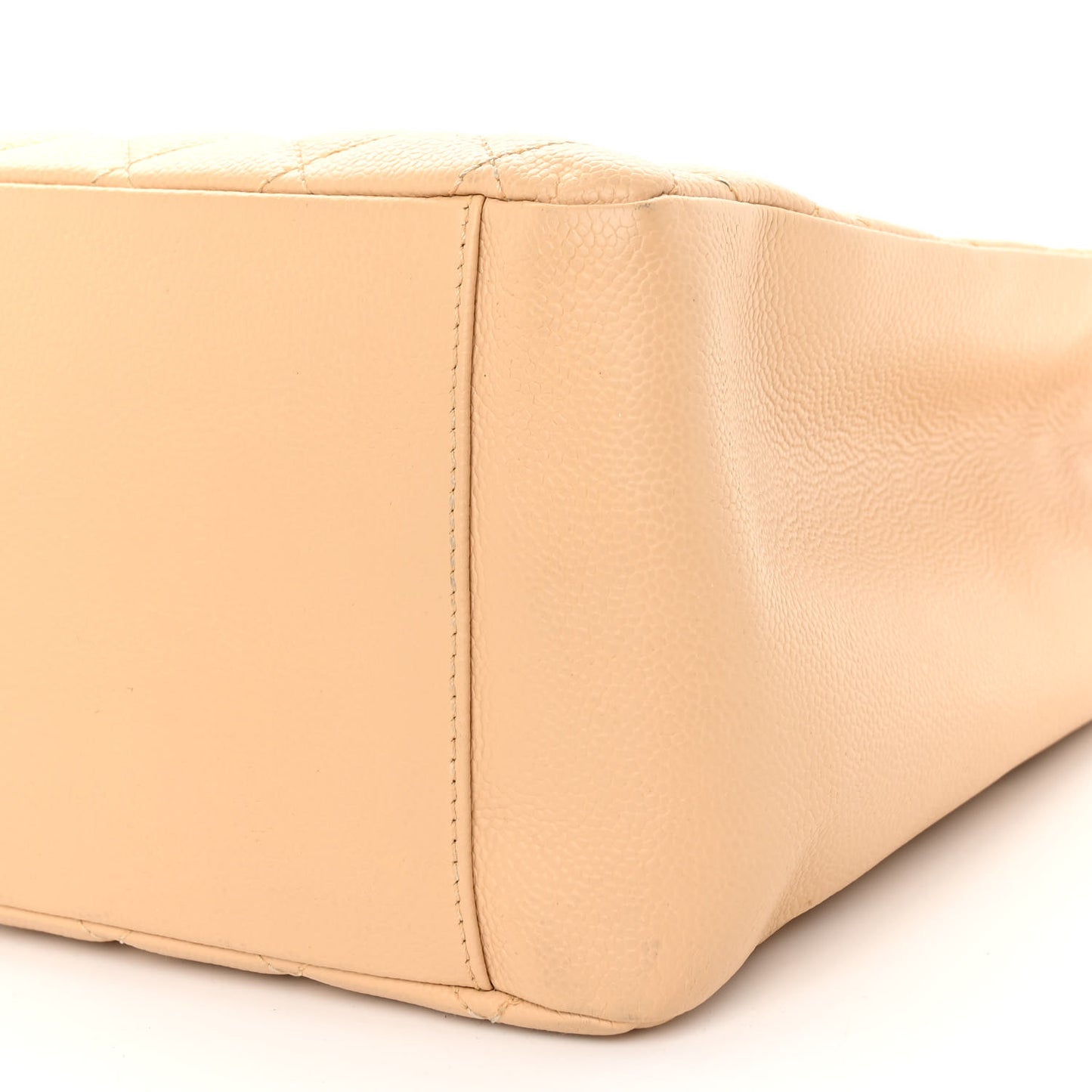 Caviar Quilted Grand Shopping Tote GST Beige Clair