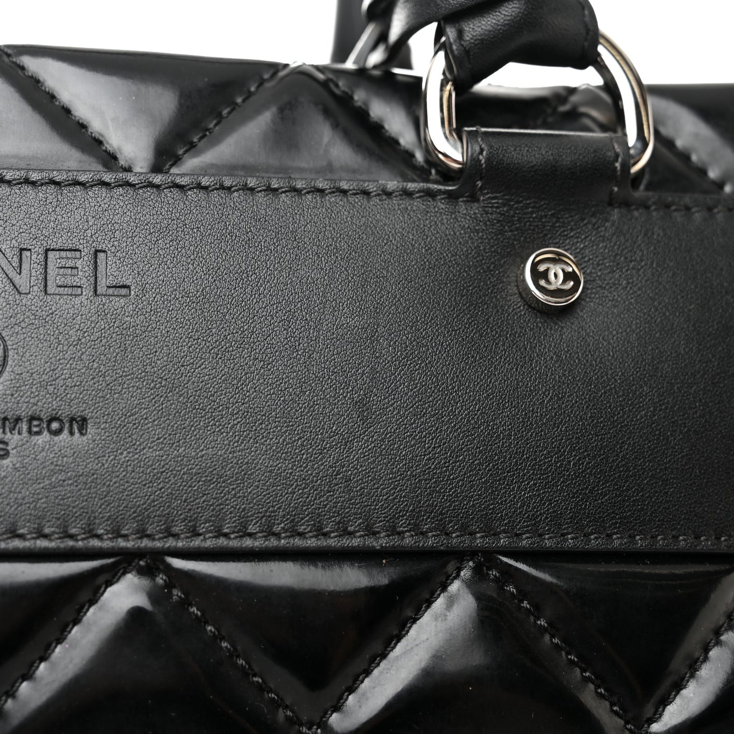 Vinyl Calfskin Viaggio Travel Bag Black