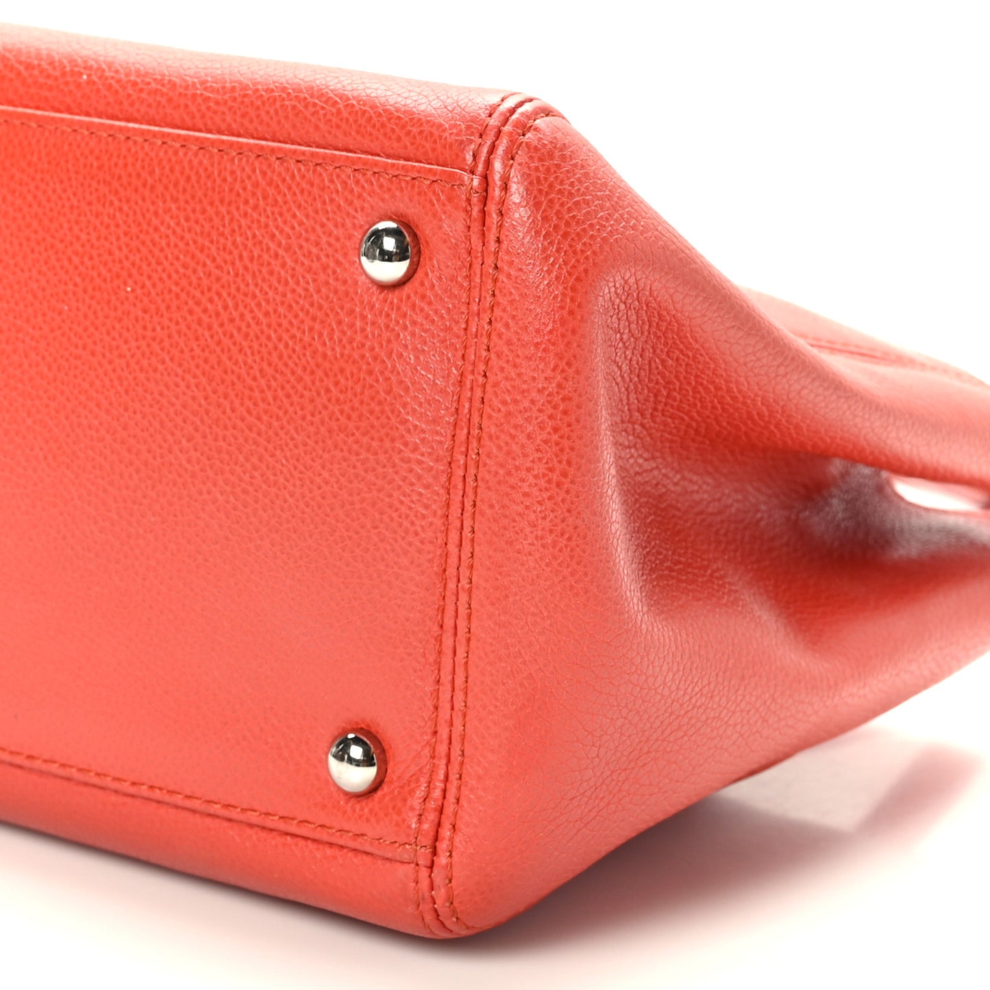 Calfskin Small Cerf Executive Shopper Tote Red